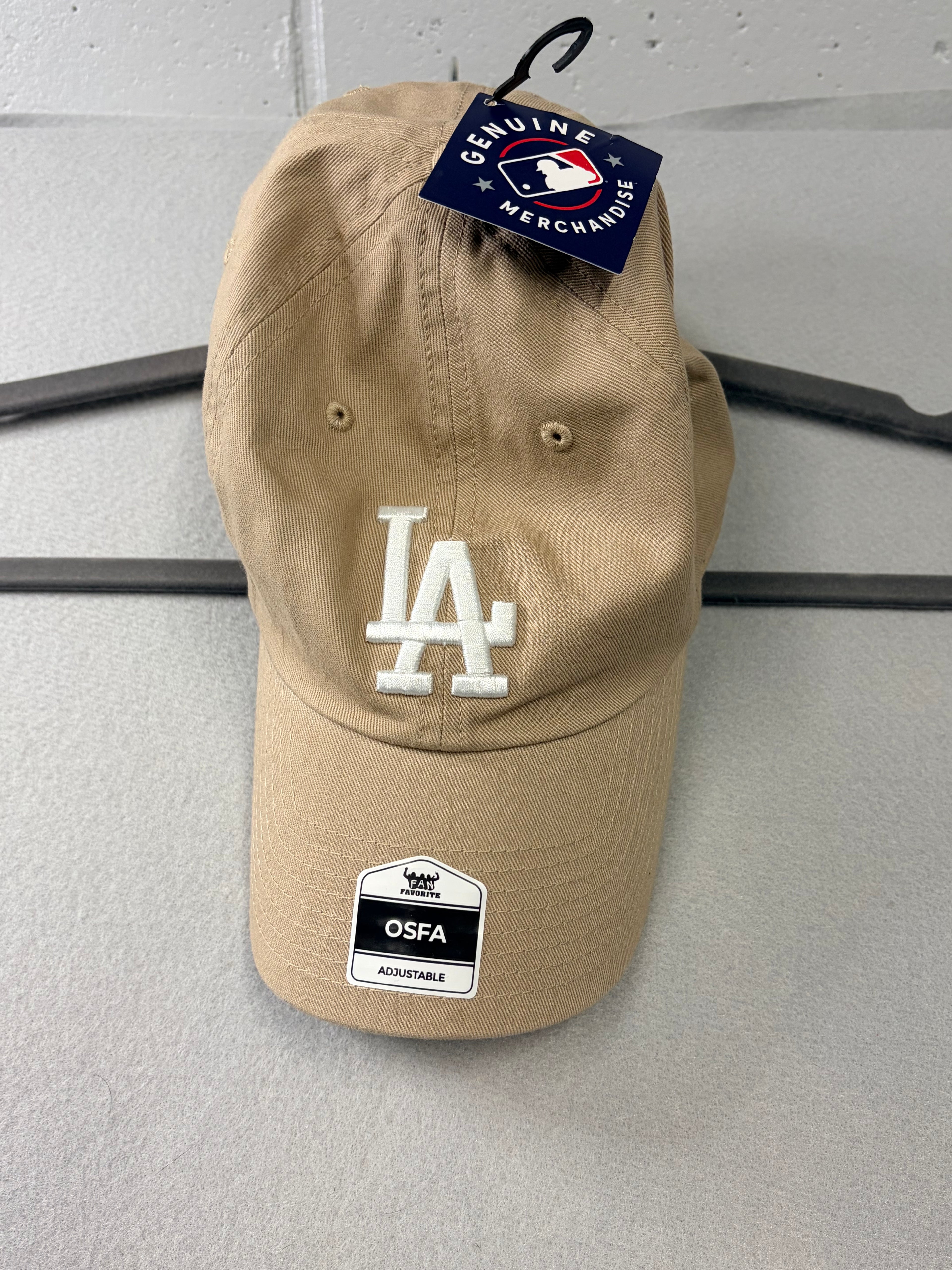 '47 Adult Los Angeles Dodgers Khaki Clean Up Adjustable Hat - NWT