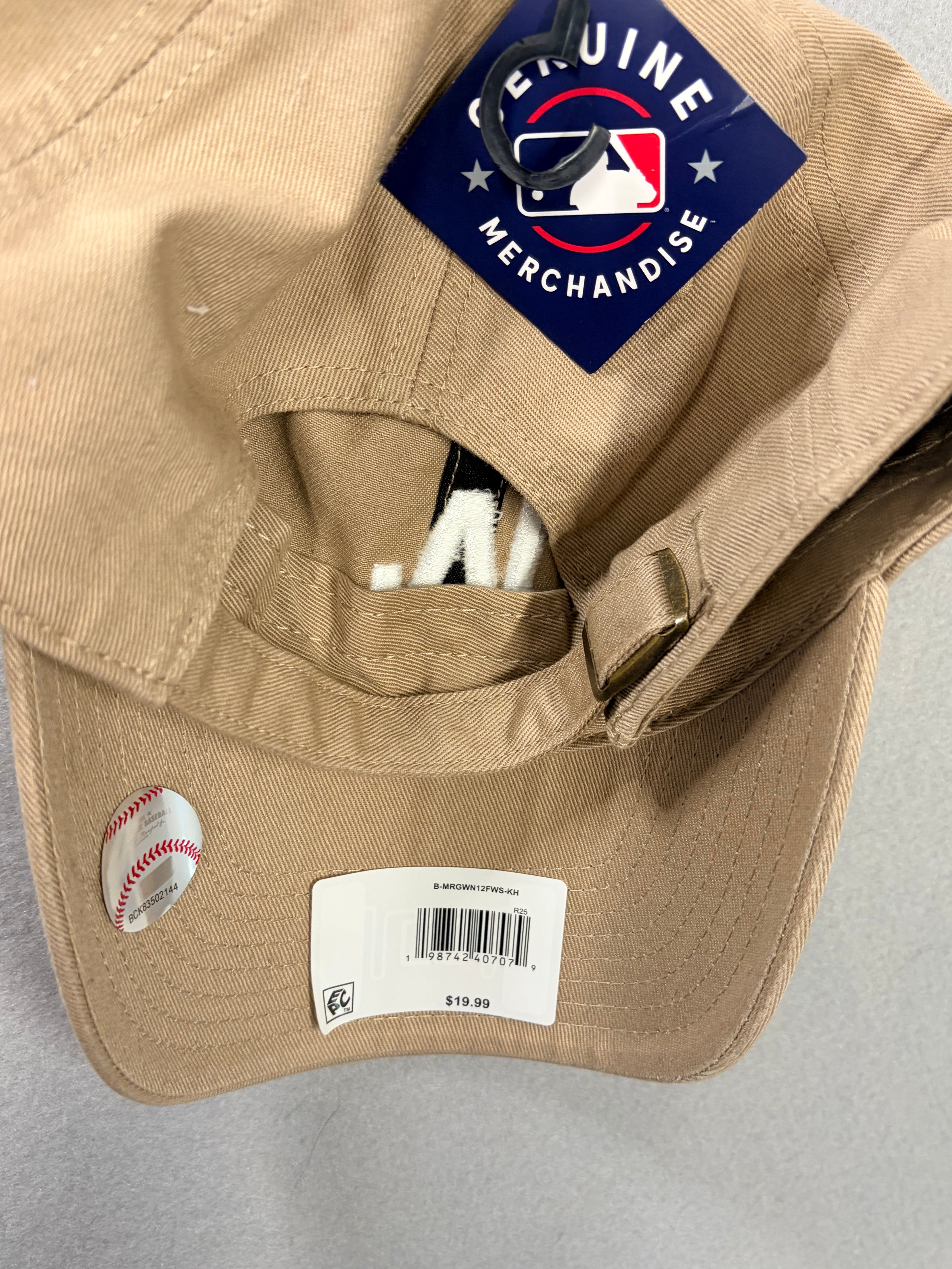 '47 Adult Los Angeles Dodgers Khaki Clean Up Adjustable Hat - NWT
