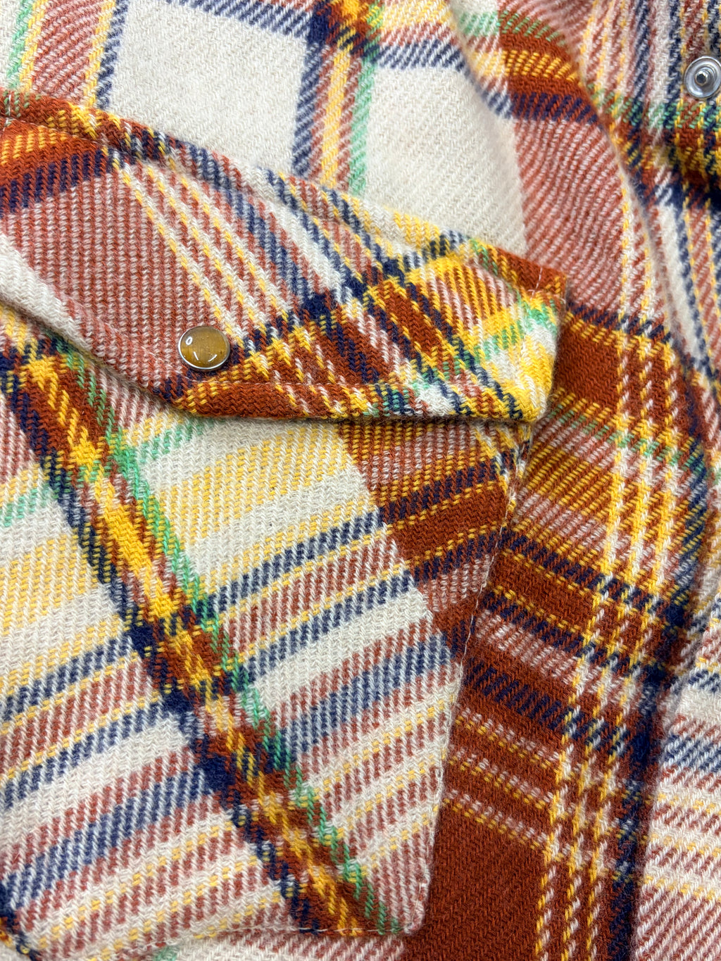 God's True Cashmere Plaid Flannel Snap Shirt - Size XL