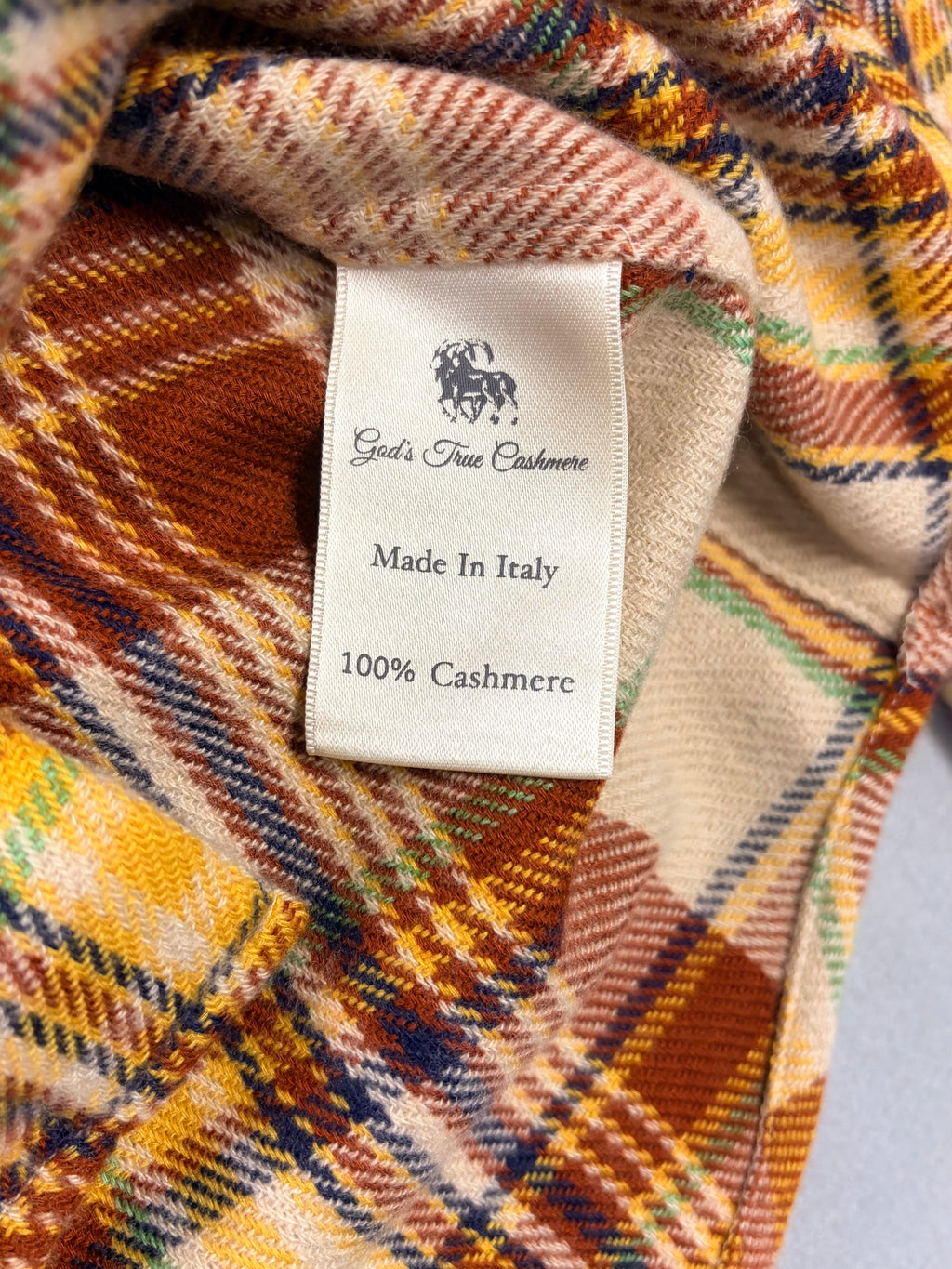 God's True Cashmere Plaid Flannel Snap Shirt - Size XL