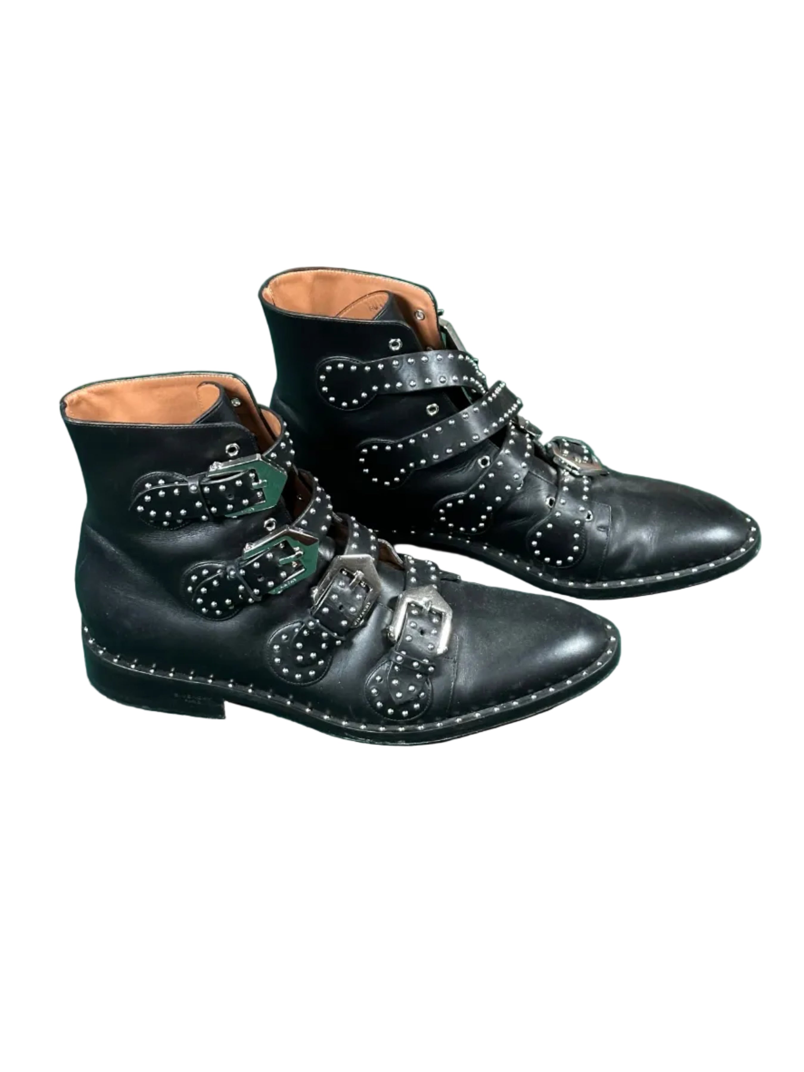 Givenchy Studded Black Leather Boots - Size 41 - VGUC