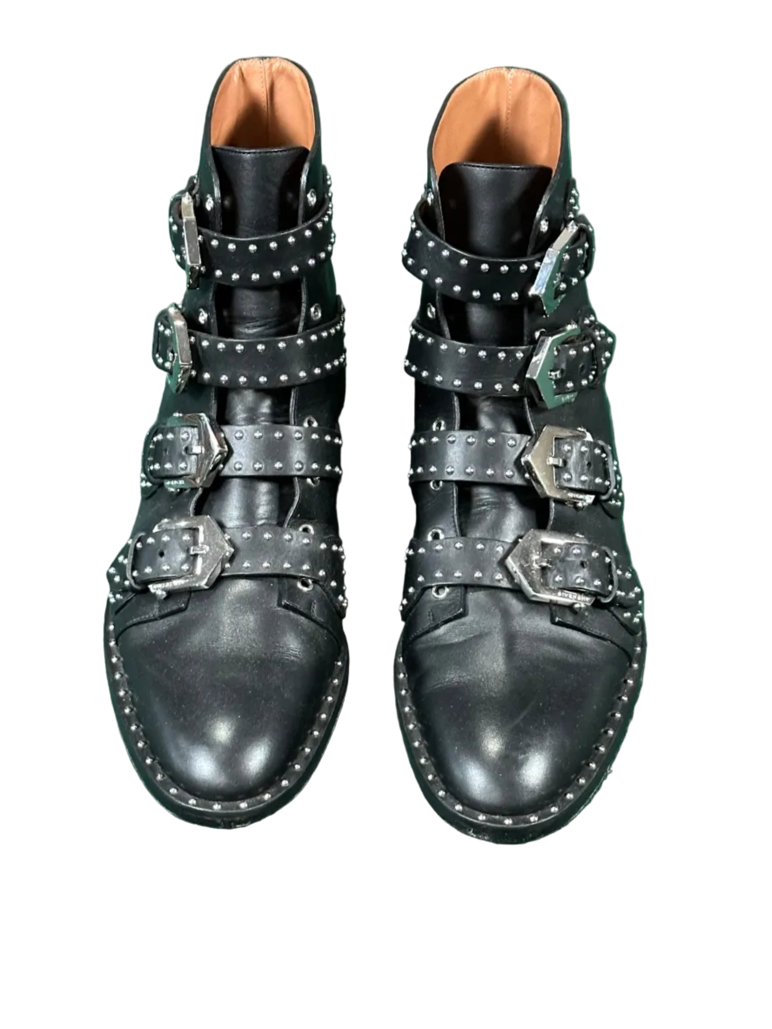 Givenchy Studded Black Leather Boots - Size 41 - VGUC