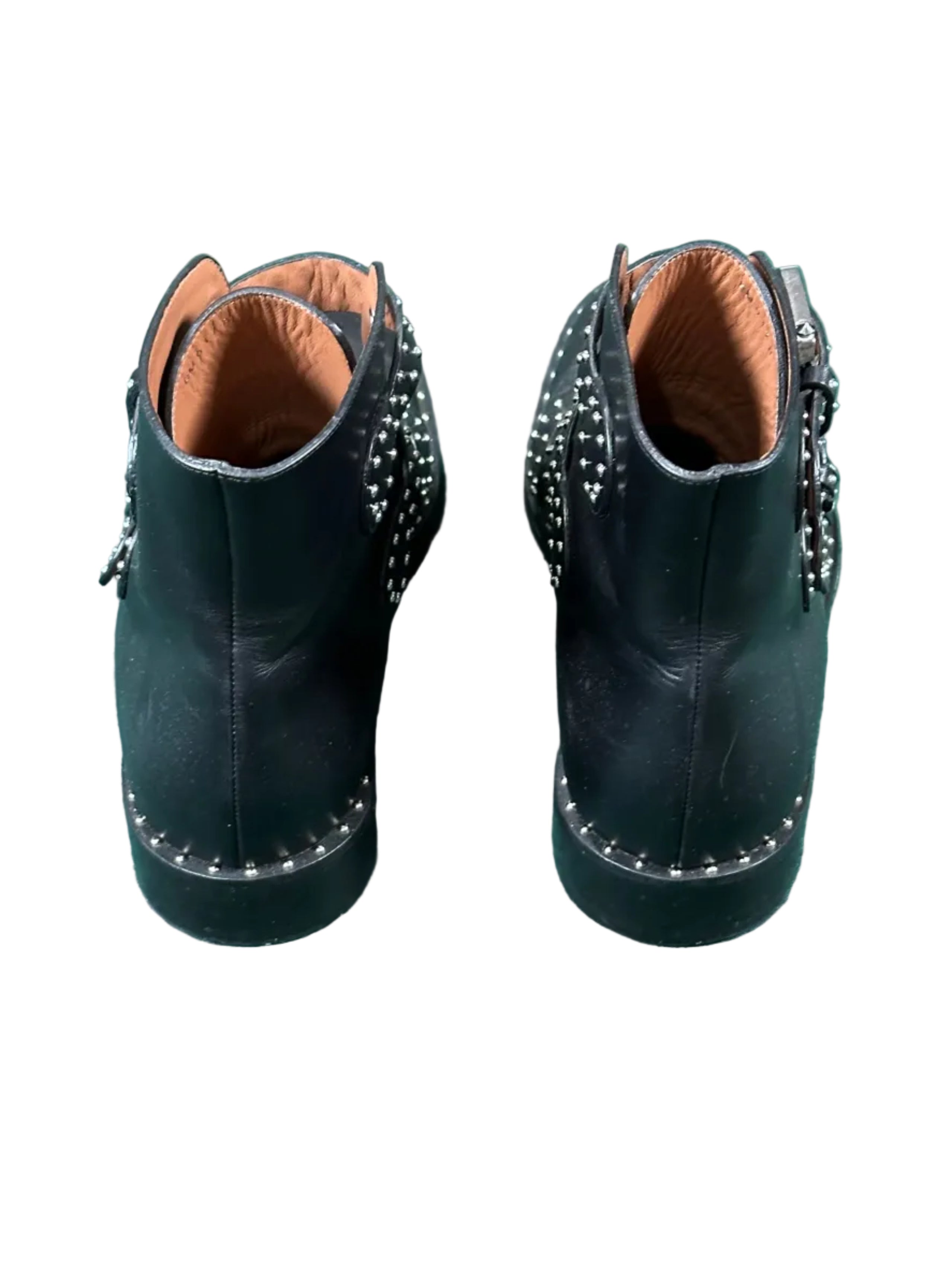 Givenchy Studded Black Leather Boots - Size 41 - VGUC