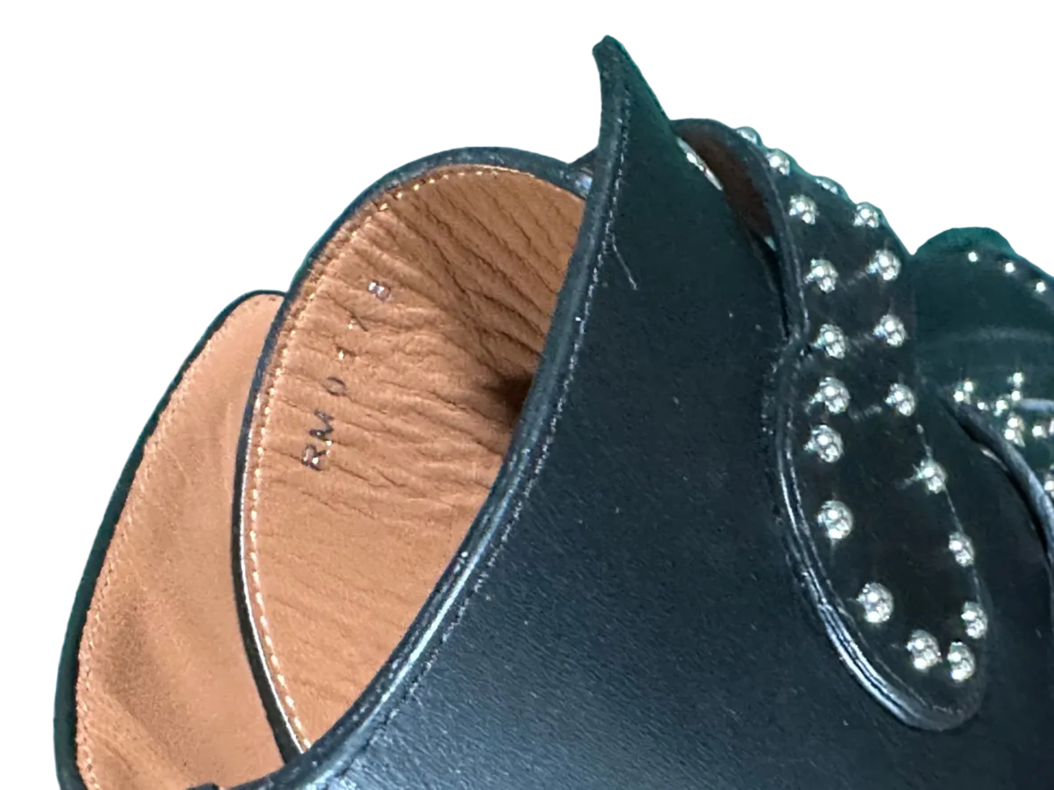 Givenchy Studded Black Leather Boots - Size 41 - VGUC