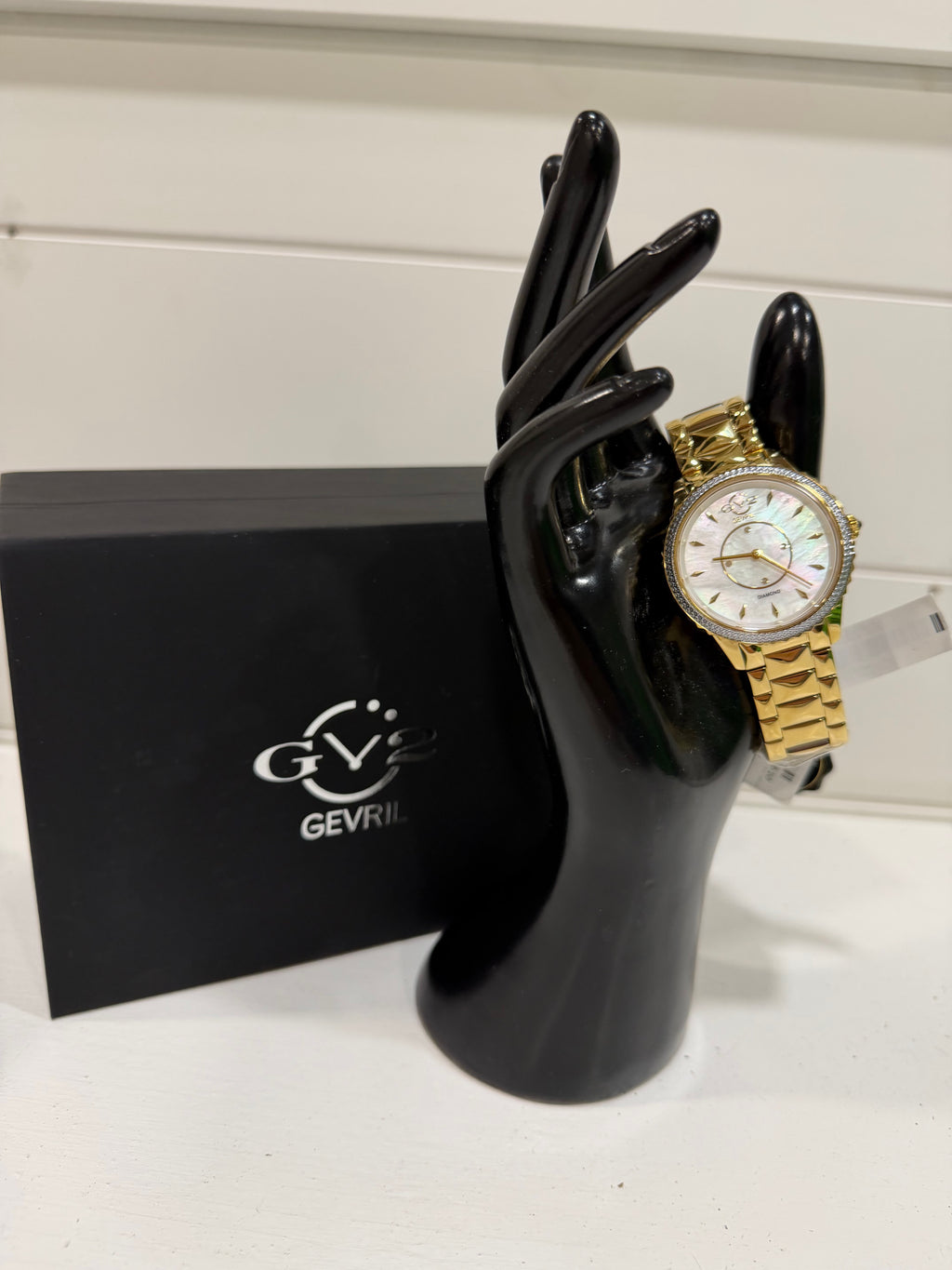GV2 Gevril Women's Siena Swiss Quartz Ion Plating Gold-Tone Bracelet Watch 38mm