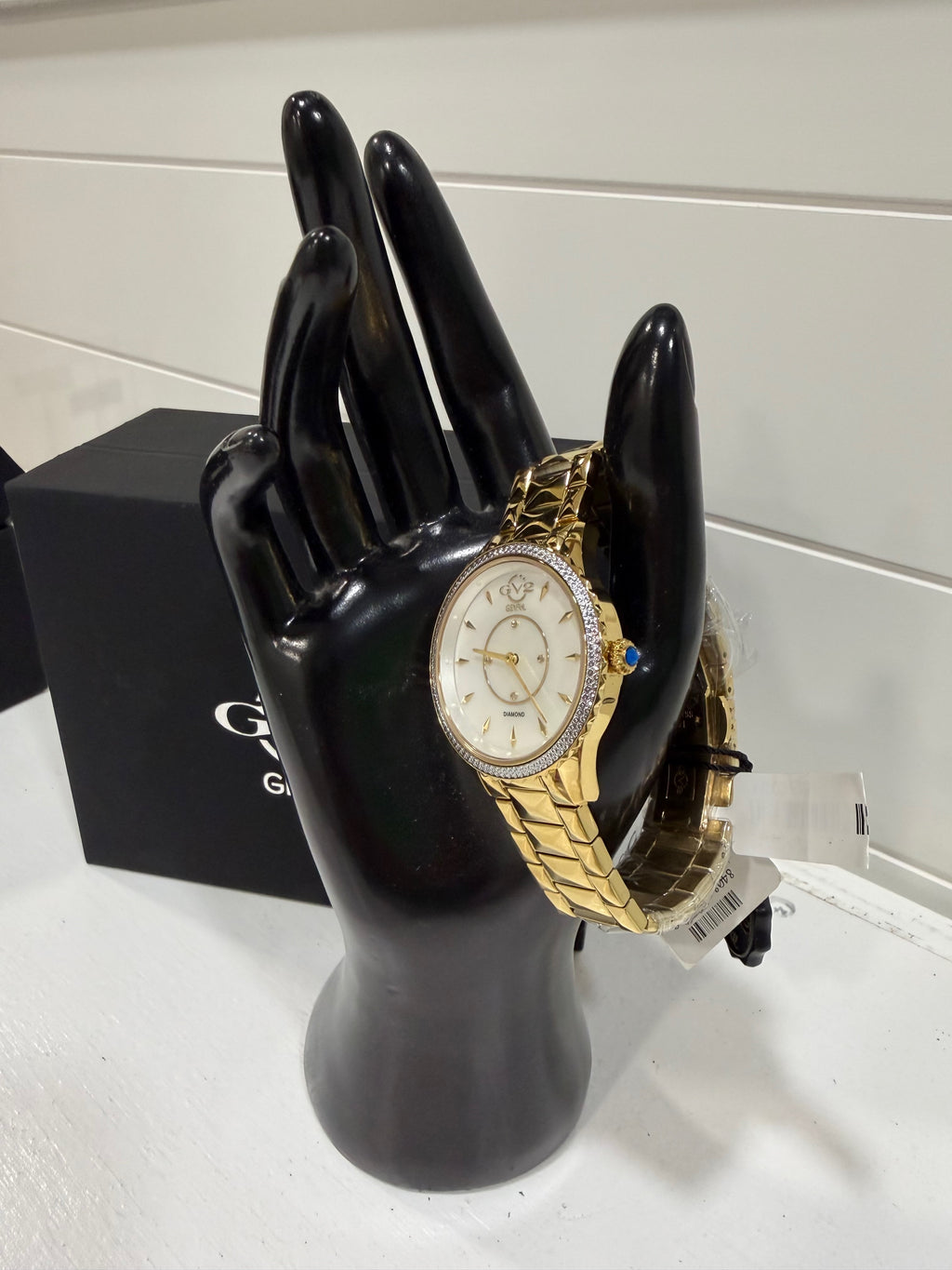 GV2 Gevril Women's Siena Swiss Quartz Ion Plating Gold-Tone Bracelet Watch 38mm