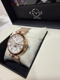 Florence Mother of Pearl Dial Diamond Leather Strap Watch, 36mm - 0.009ct.