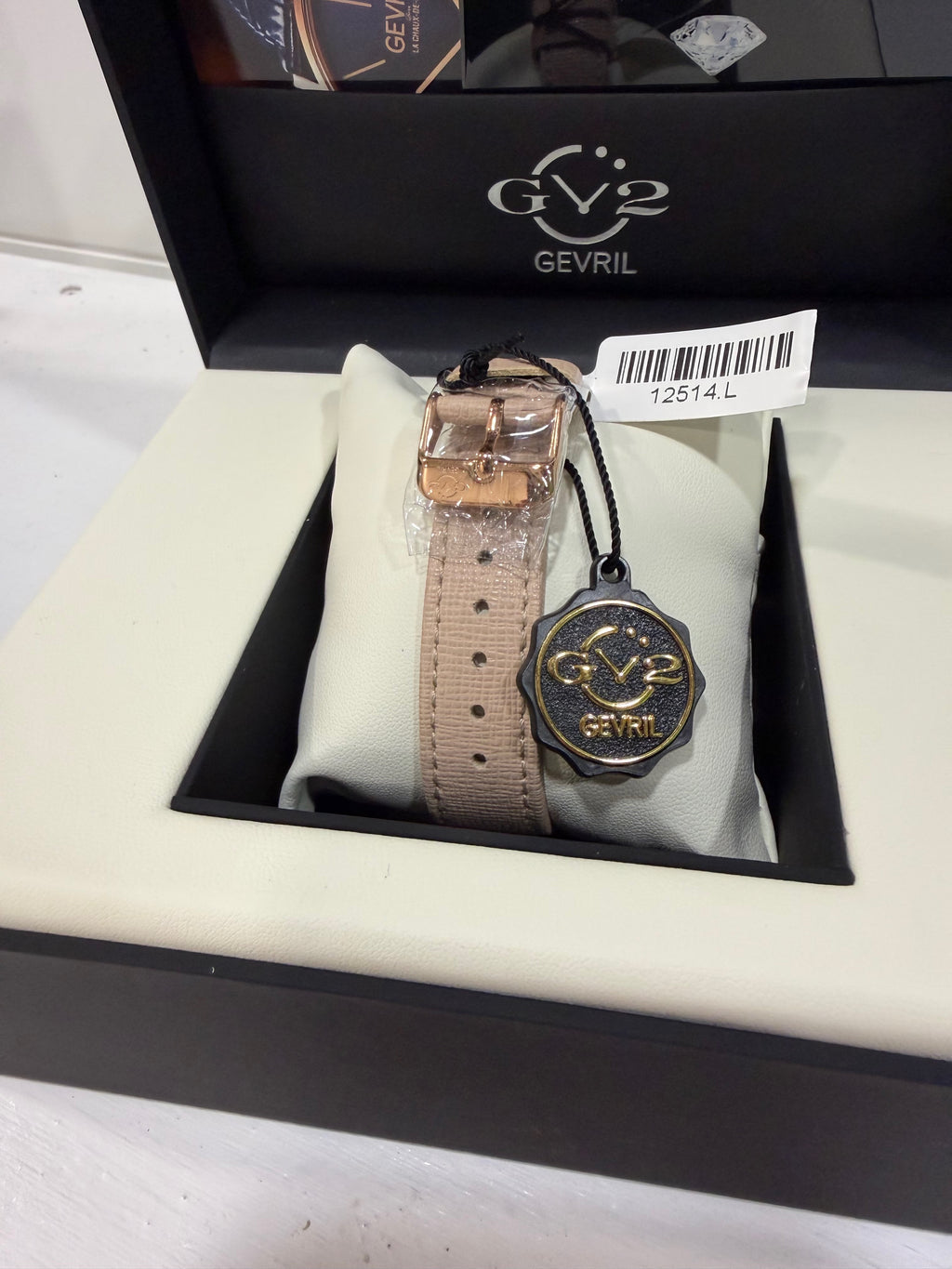Florence Mother of Pearl Dial Diamond Leather Strap Watch, 36mm - 0.009ct.
