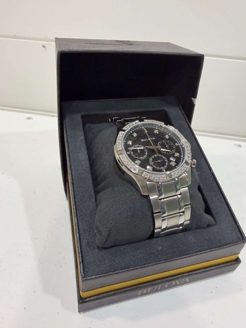 Bulova Men's Chronograph Classic Diamond Watch 44mm