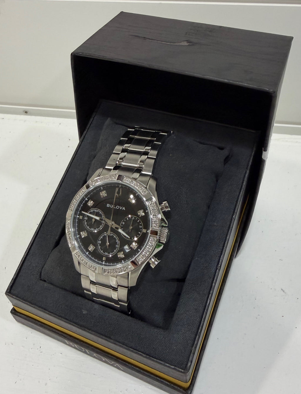 Bulova Men's Chronograph Classic Diamond Watch 44mm