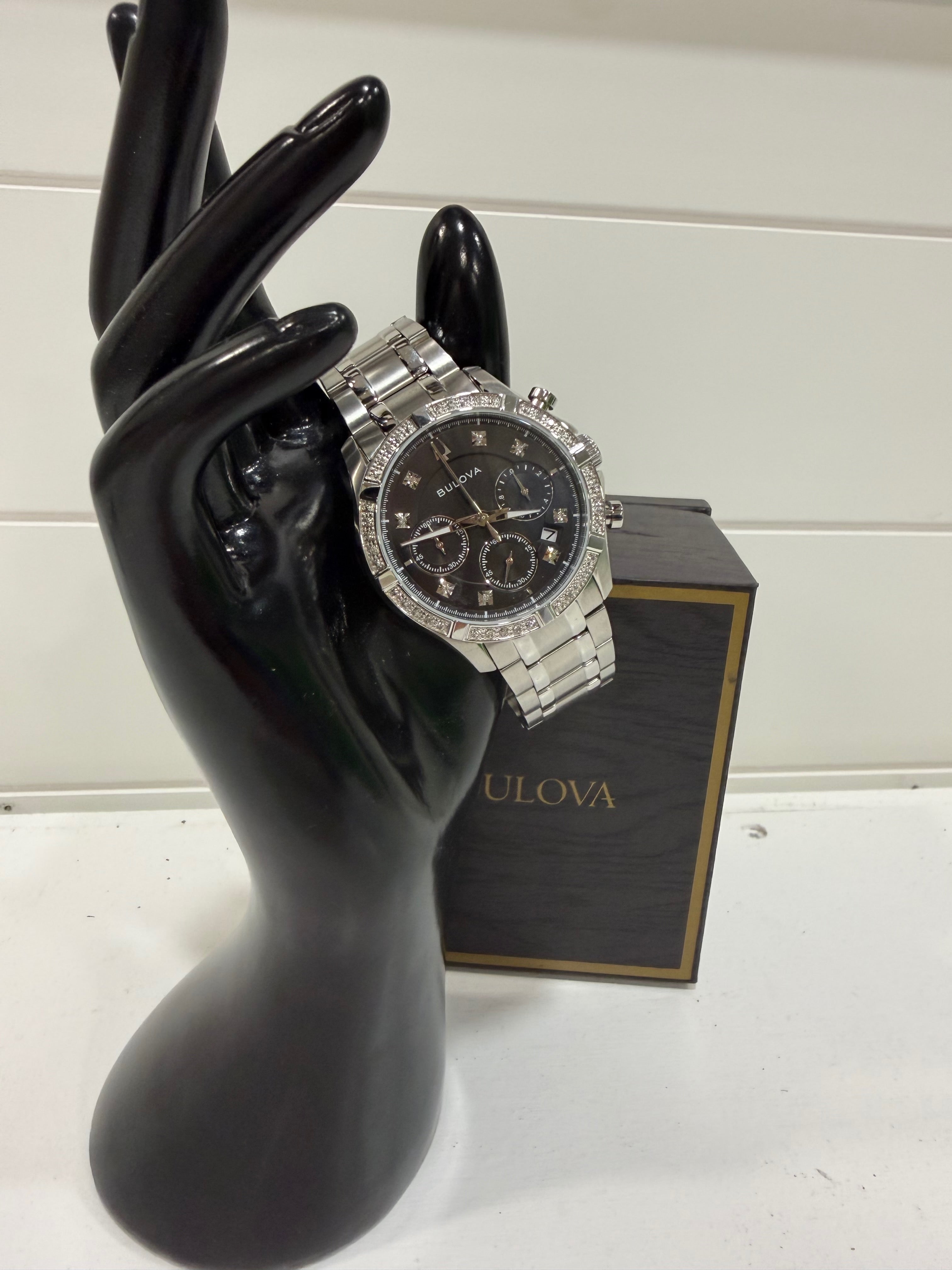 Bulova Men's Chronograph Classic Diamond Watch 44mm