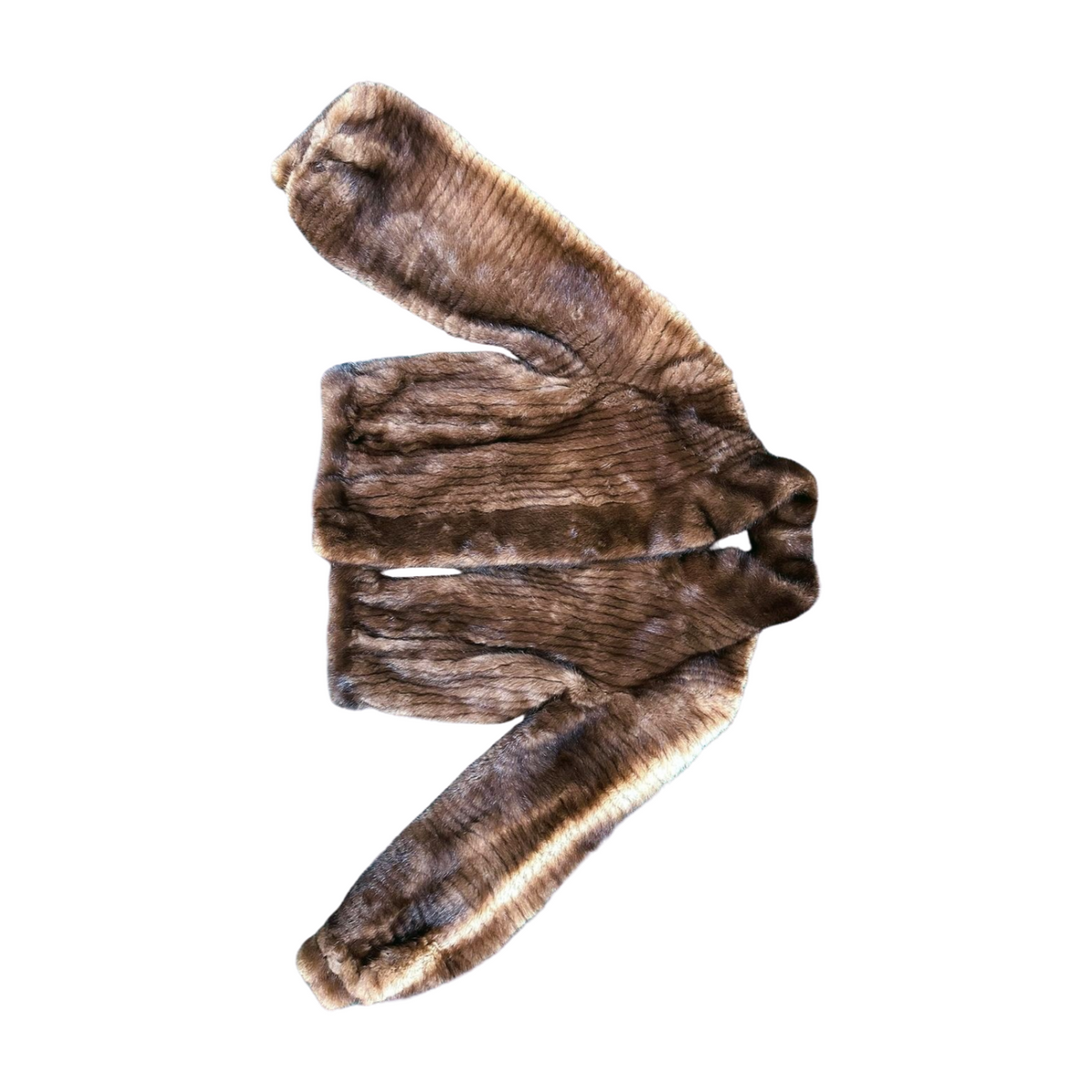 Vintage Luxe Brown Fur Coat - Short Length - Small/XS