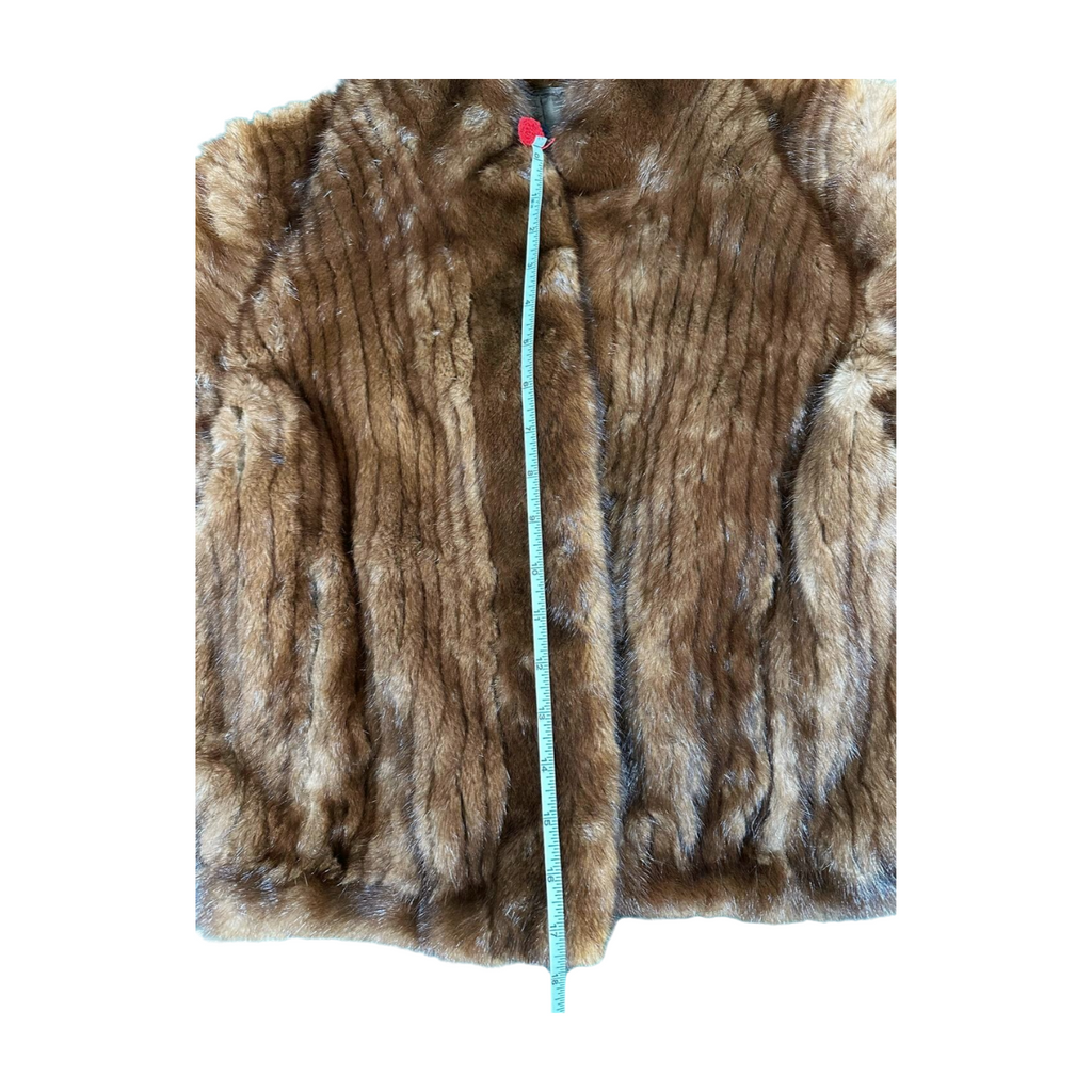 Vintage Luxe Brown Fur Coat - Short Length - Small/XS