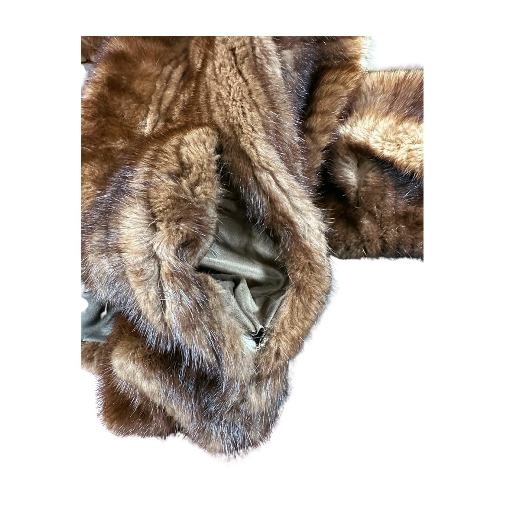 Vintage Luxe Brown Fur Coat - Short Length - Small/XS