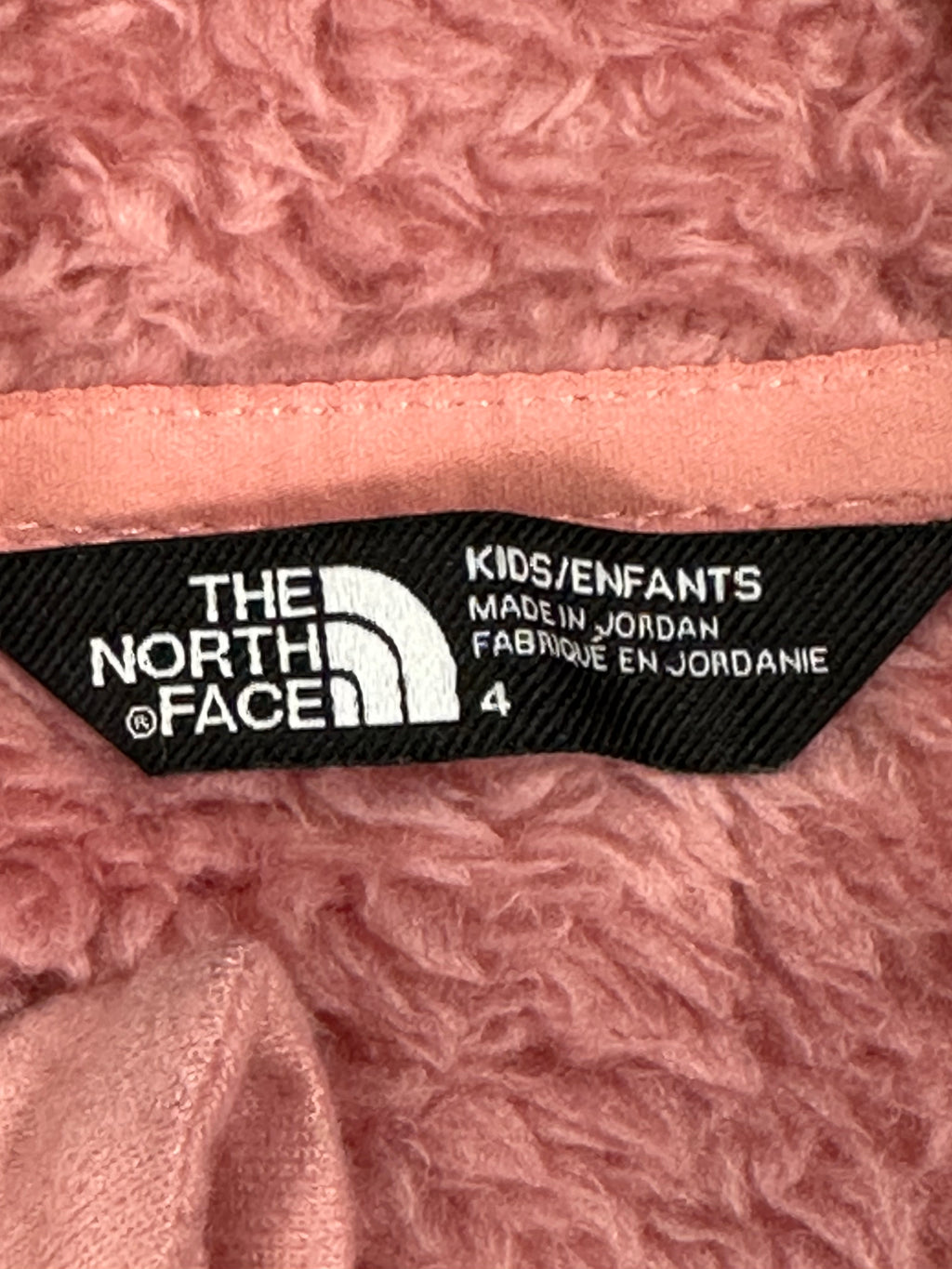 North Face Pink Kids Fleece - Kids Size 4 - New With Imperfections