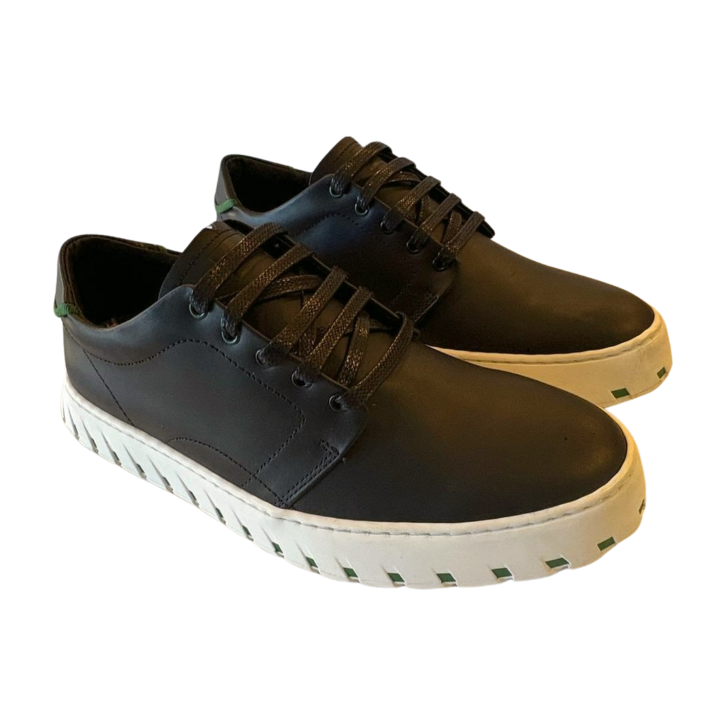 Iambic Model T Low-Top Sneakers - Black Leather - Women's Size 8