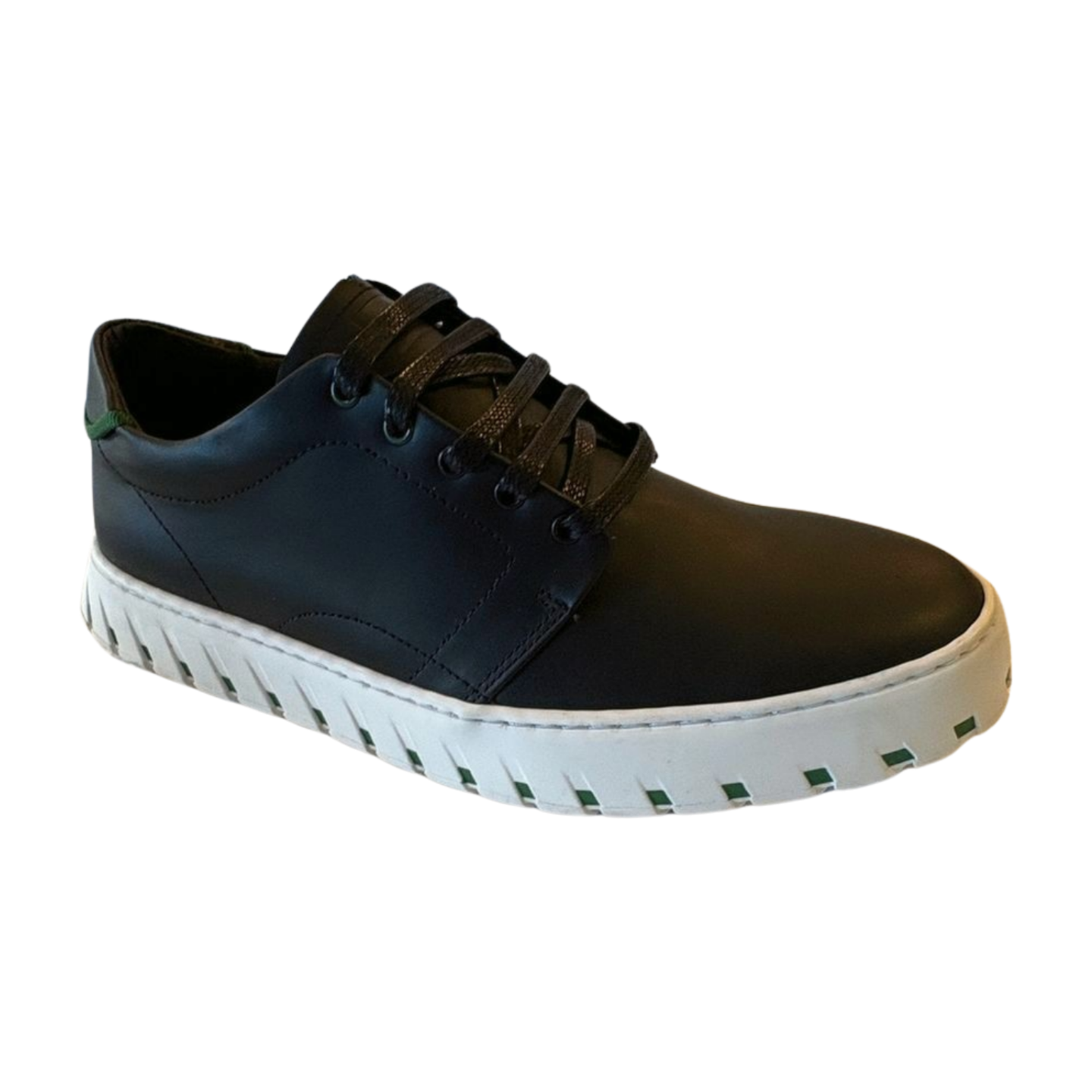 Iambic Model T Low-Top Sneakers - Black Leather - Women's Size 8