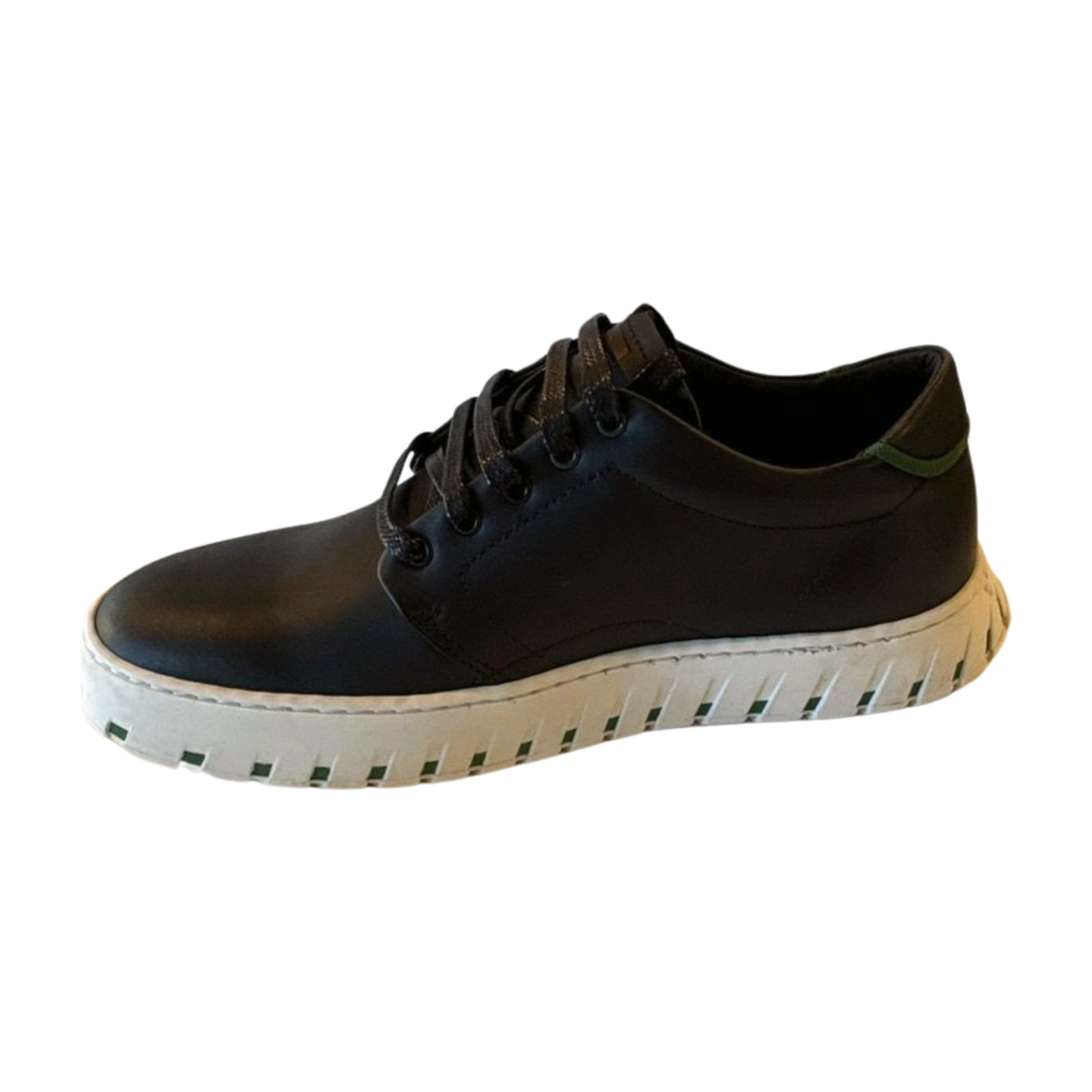 Iambic Model T Low-Top Sneakers - Black Leather - Women's Size 8