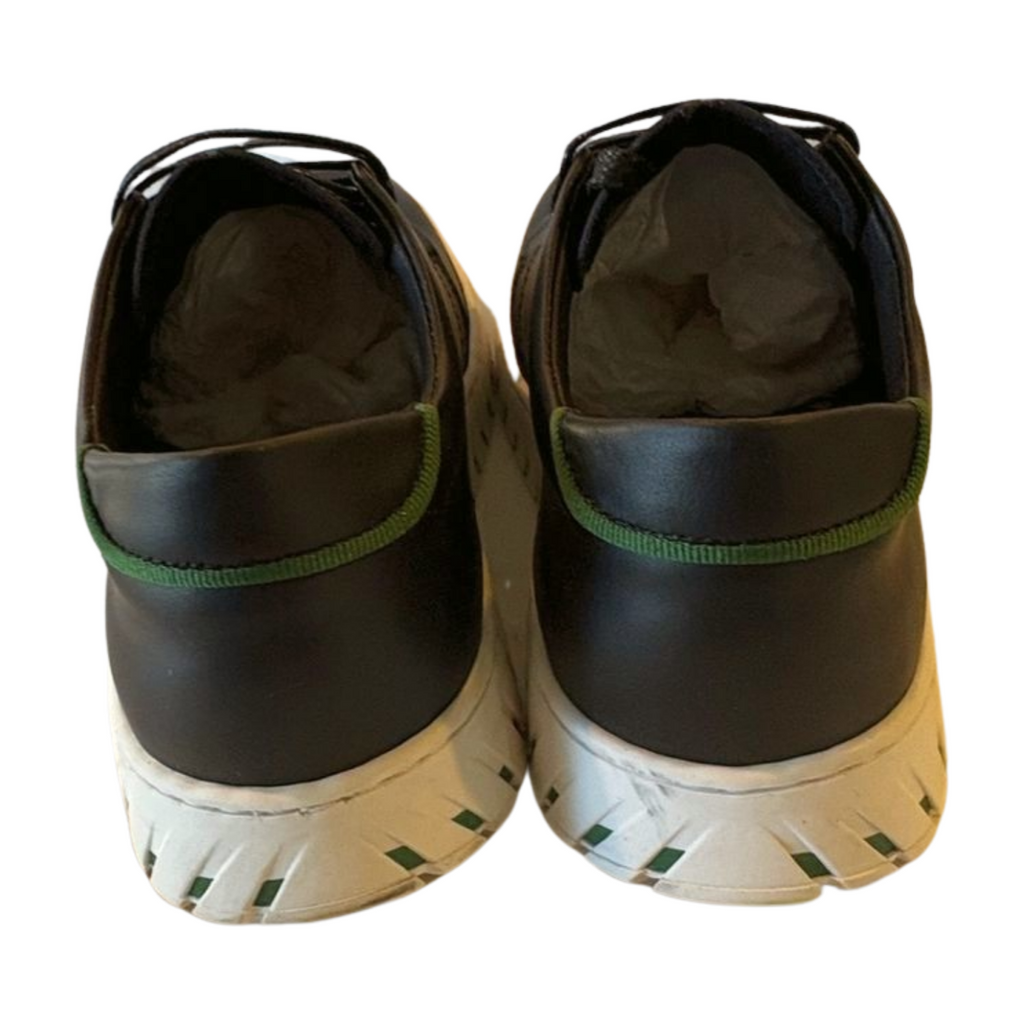 Iambic Model T Low-Top Sneakers - Black Leather - Women's Size 8