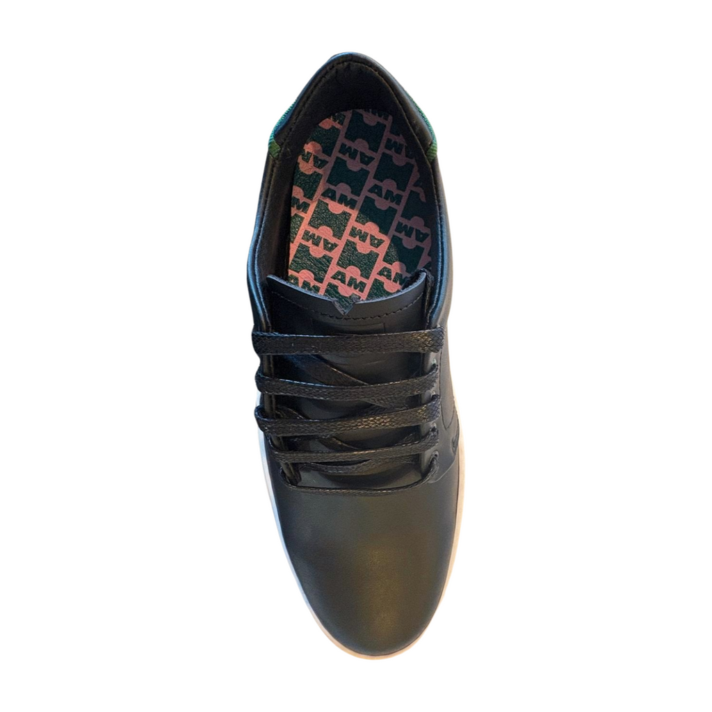Iambic Model T Low-Top Sneakers - Black Leather - Women's Size 8