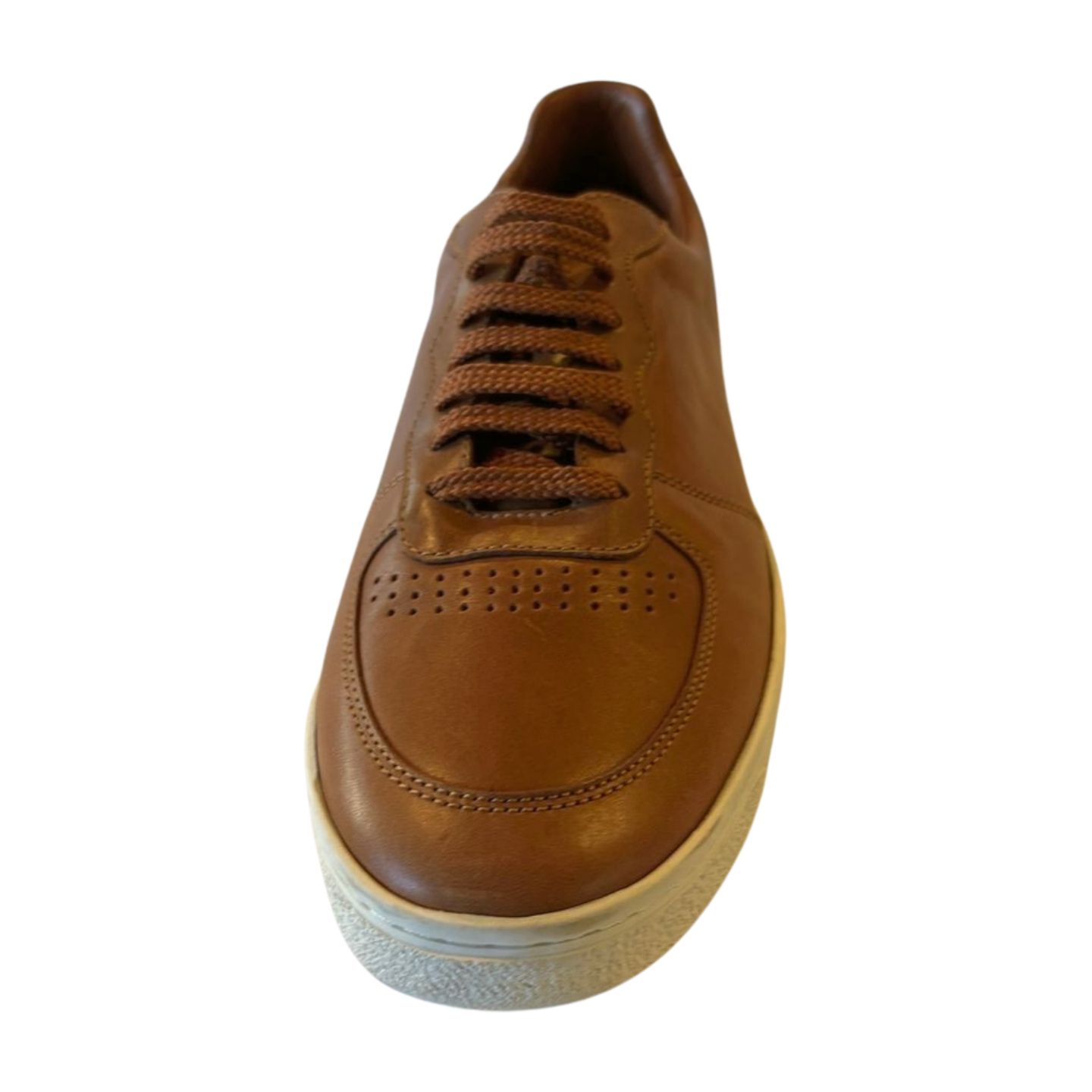 Brunello Cucinelli Lattice Naturale Leather Sneakers - Brown - Mens Size 9