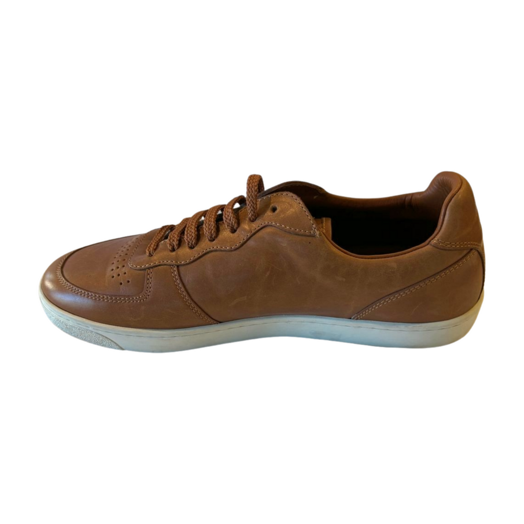 Brunello Cucinelli Lattice Naturale Leather Sneakers - Brown - Mens Size 9
