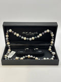 R.H. Macys Multicolor Cultured South Sea & Tahitian Pearl Necklace & Earring Set - New In Box