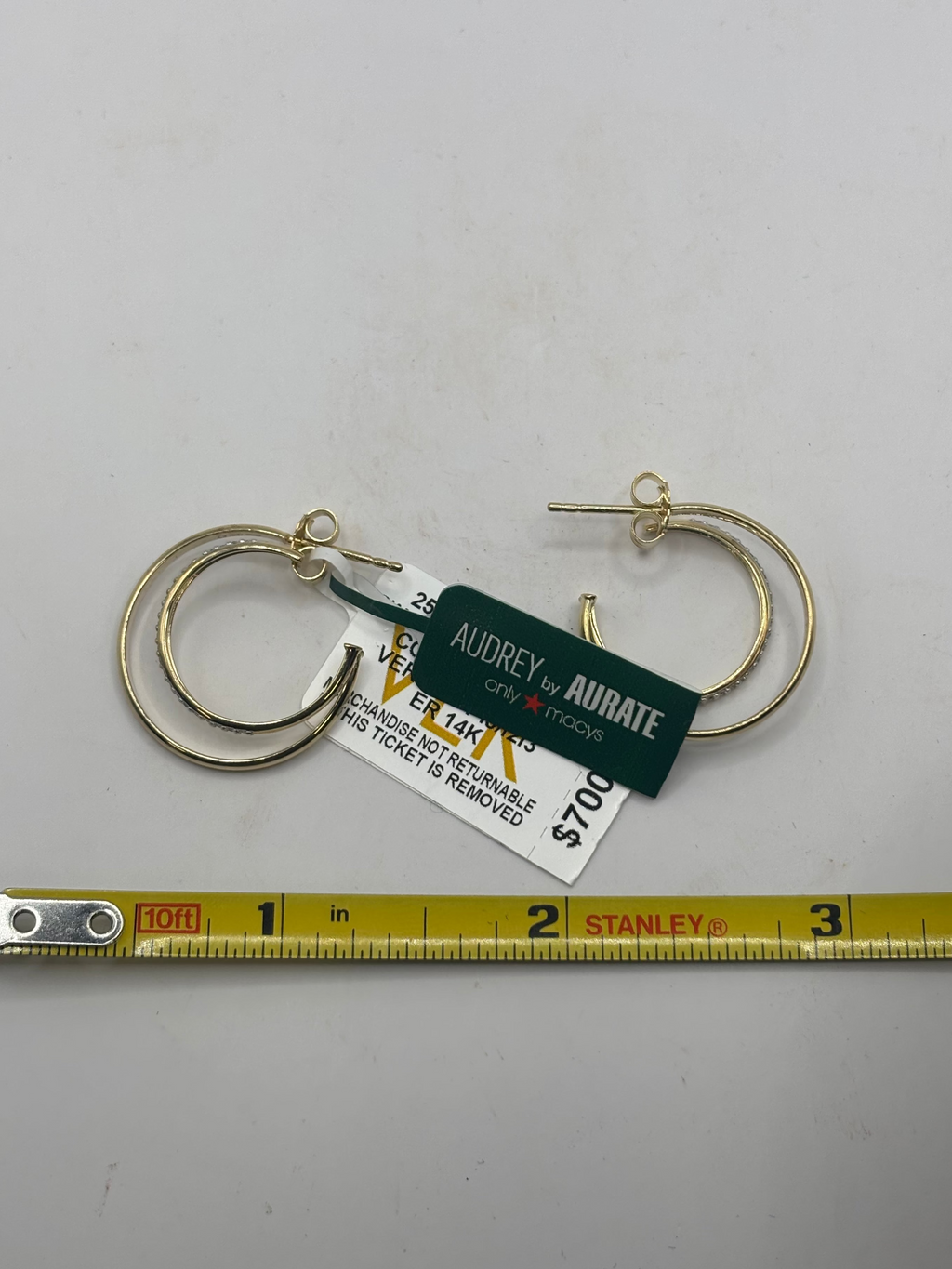 Audrey by Aurate Diamond Double Small Hoop Earrings (1/4 ct. t.w.) in Gold Vermeil