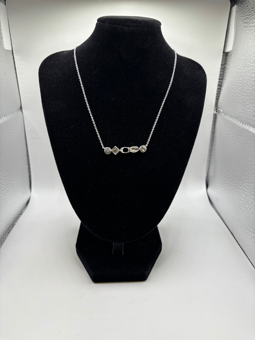 Coach New York Gemstone Necklace & Earring Set - Silver Tone - New in Box