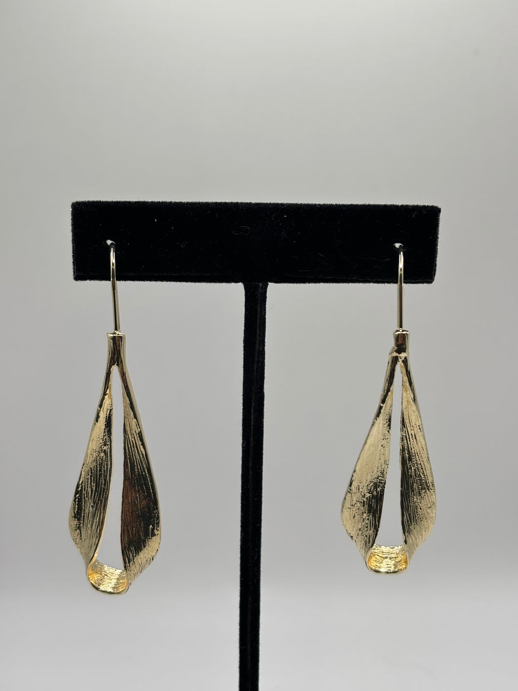 Sohi Gold-Tone Leaf Dangle Drop Earrings - New in Box