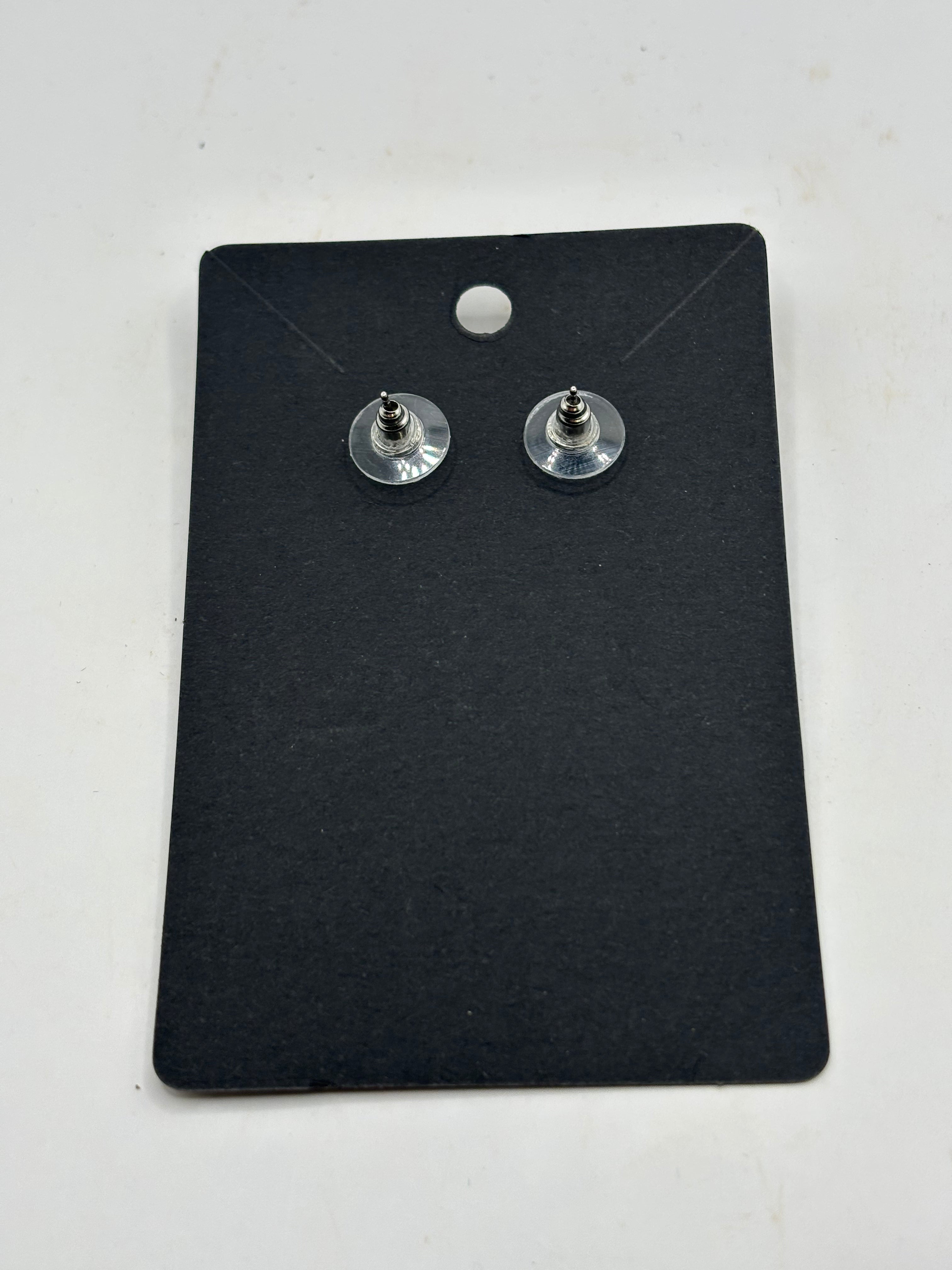 R. H. Macys Fine Jewelry Diamond & Sterling Silver Bridge Stud Earrings - NWOT