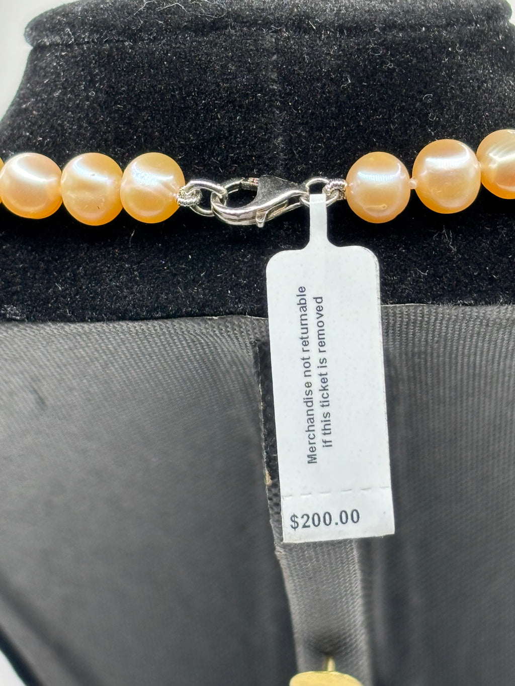 Macys Pink Cultured Pearl Necklace Earring Set Crystal Accent Sterling NWT