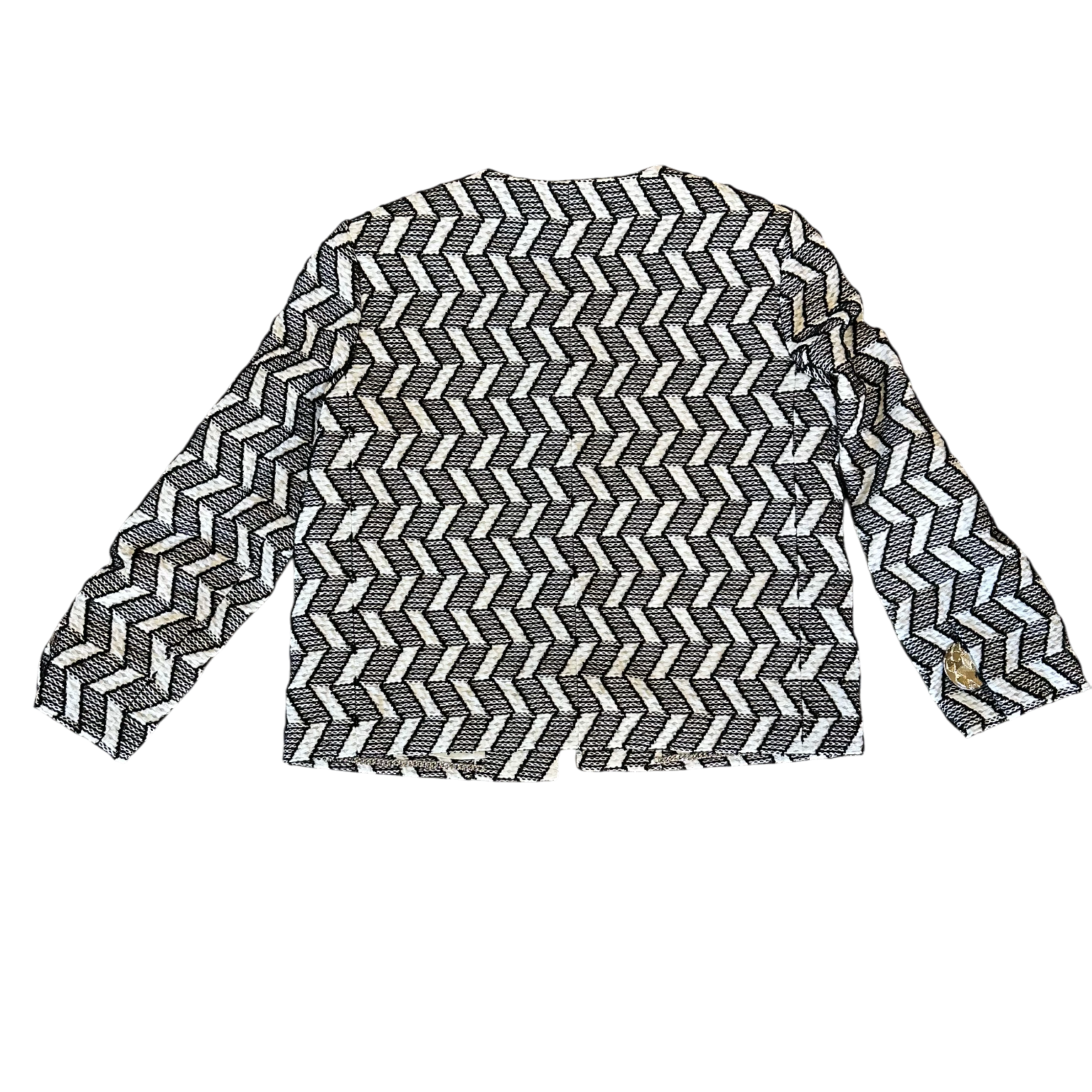 Chanel Black & White Geometric Tweed Evening Jacket