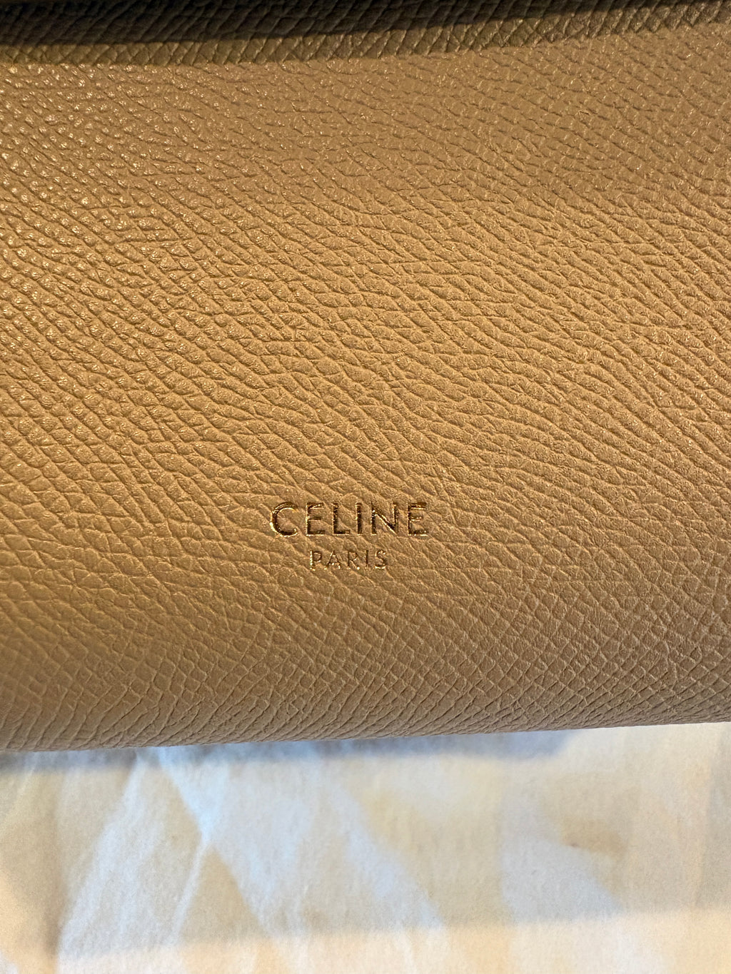 Celine Nano Belt Bag in Light Taupe