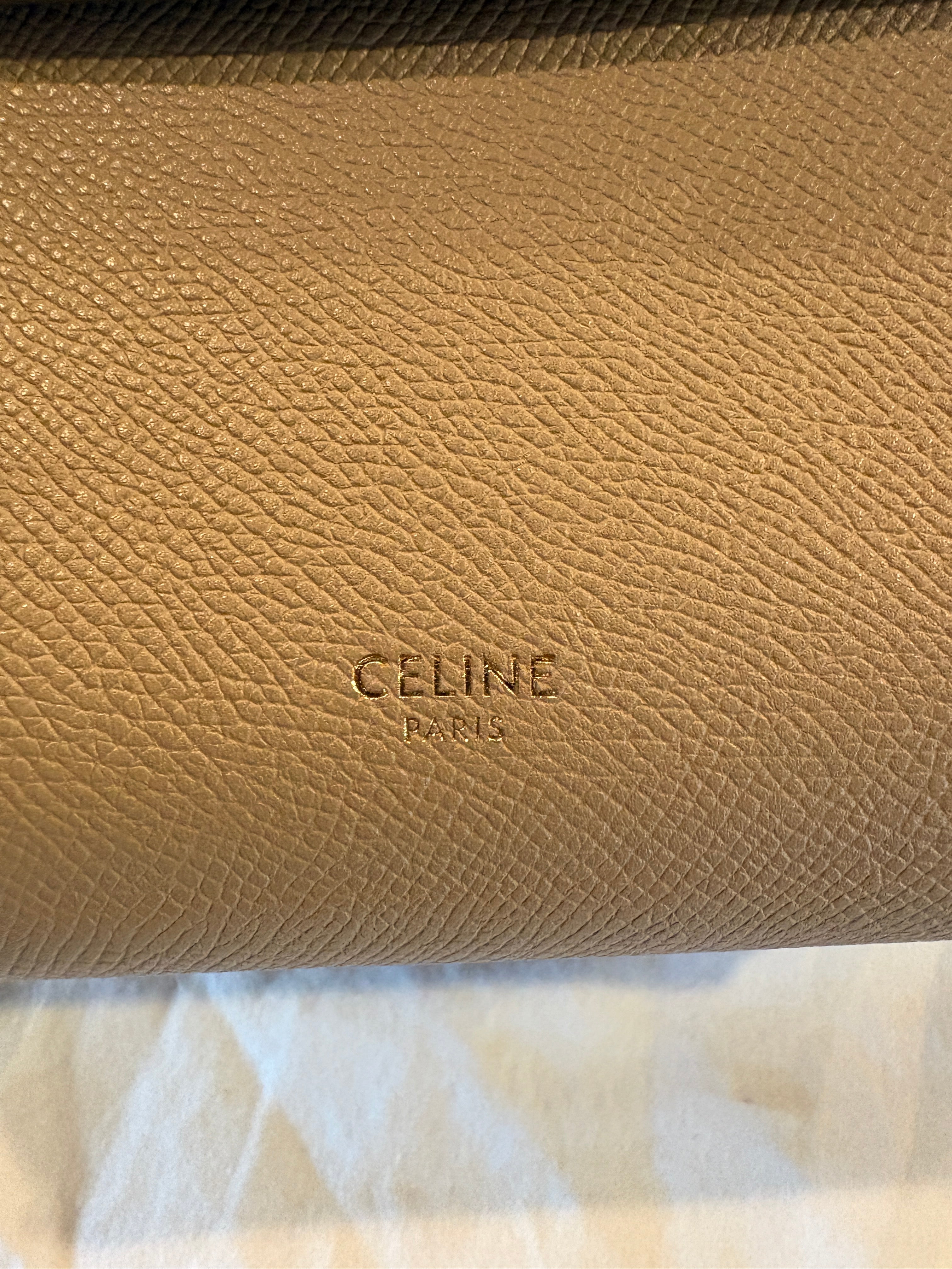 Celine Nano Belt Bag in Light Taupe