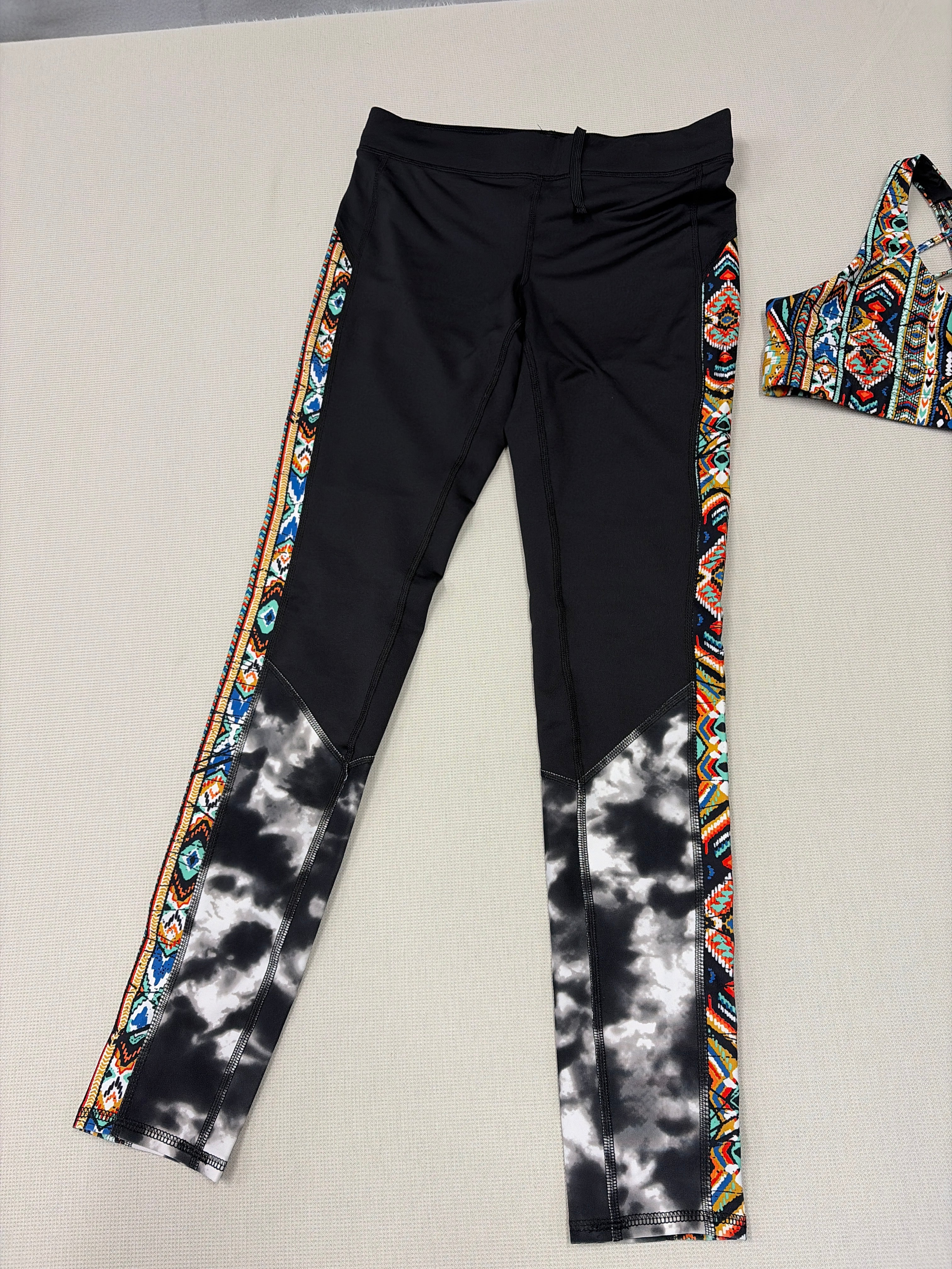 Mossimo Supply Co. Geometric Aztec Tie-Dye Active Leggings - Size M