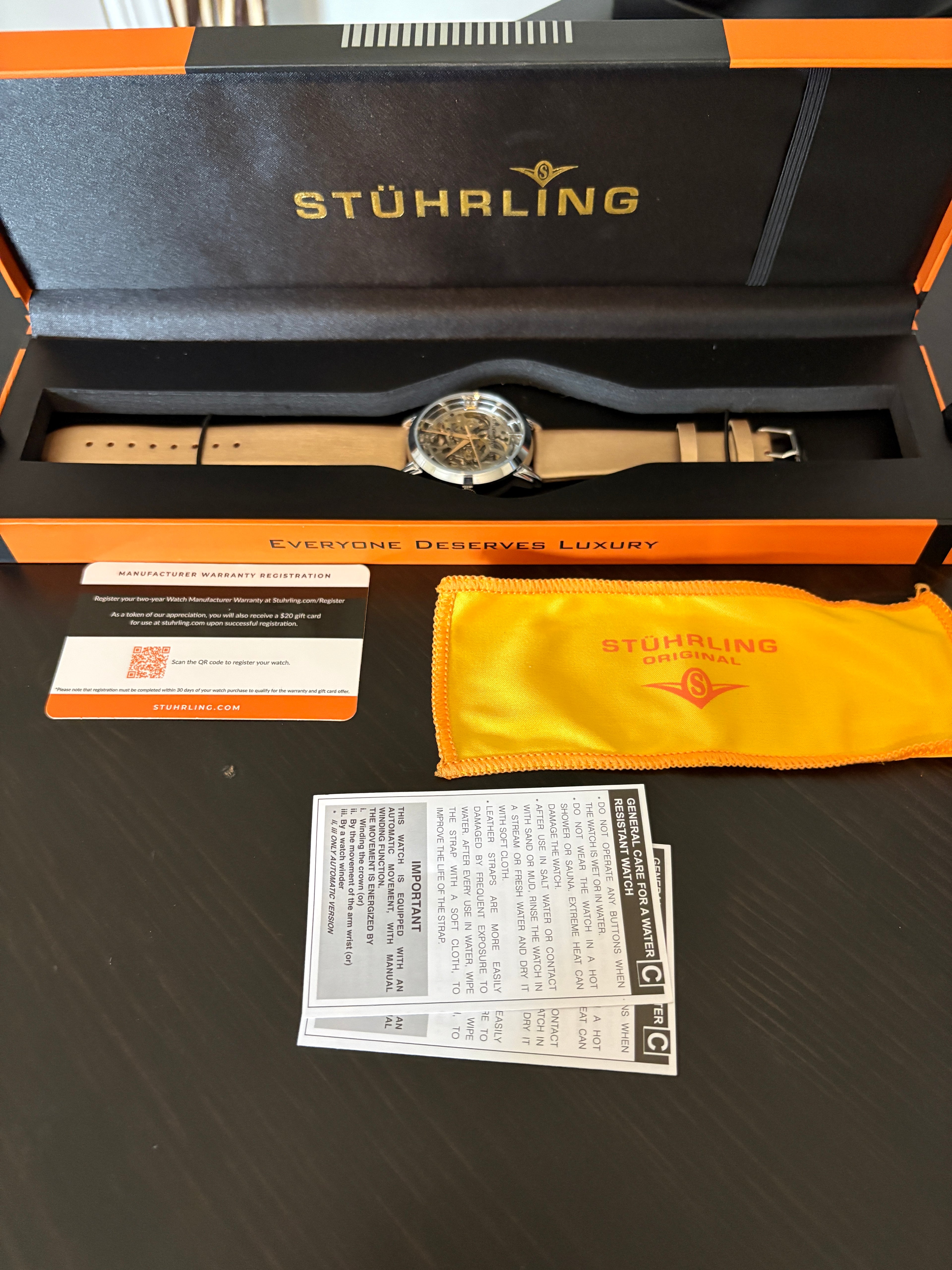 Stührling Winchester 3982 Automatic 40mm Skeleton