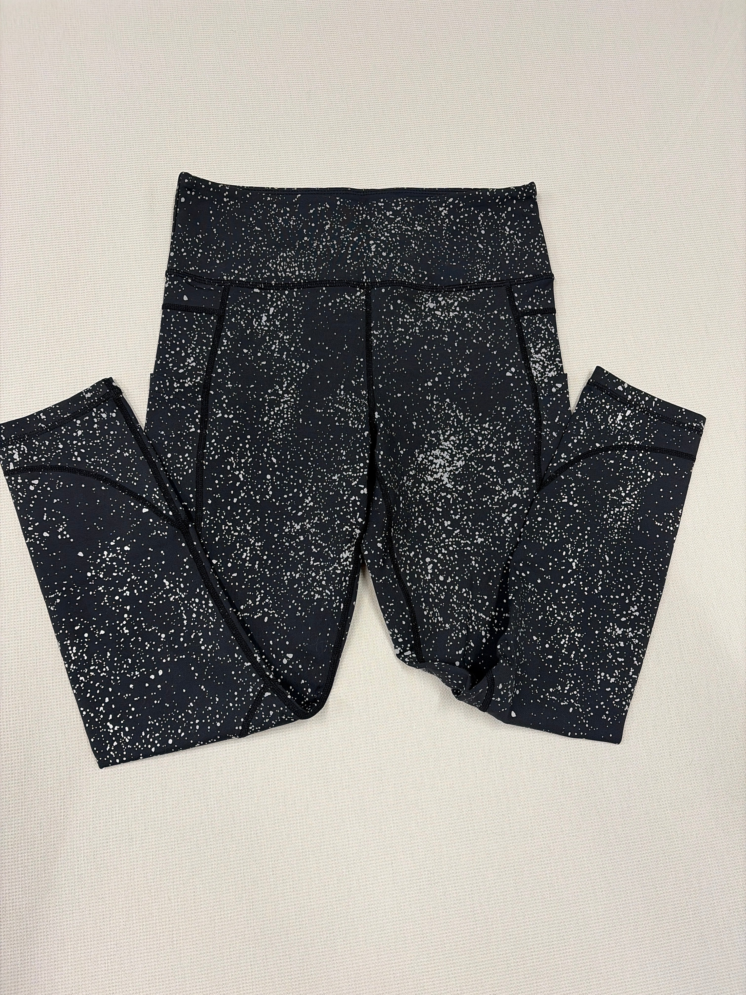 Zyia Active Black Reflective Light-n-Tight Hi-Rise Leggings Size 8-10