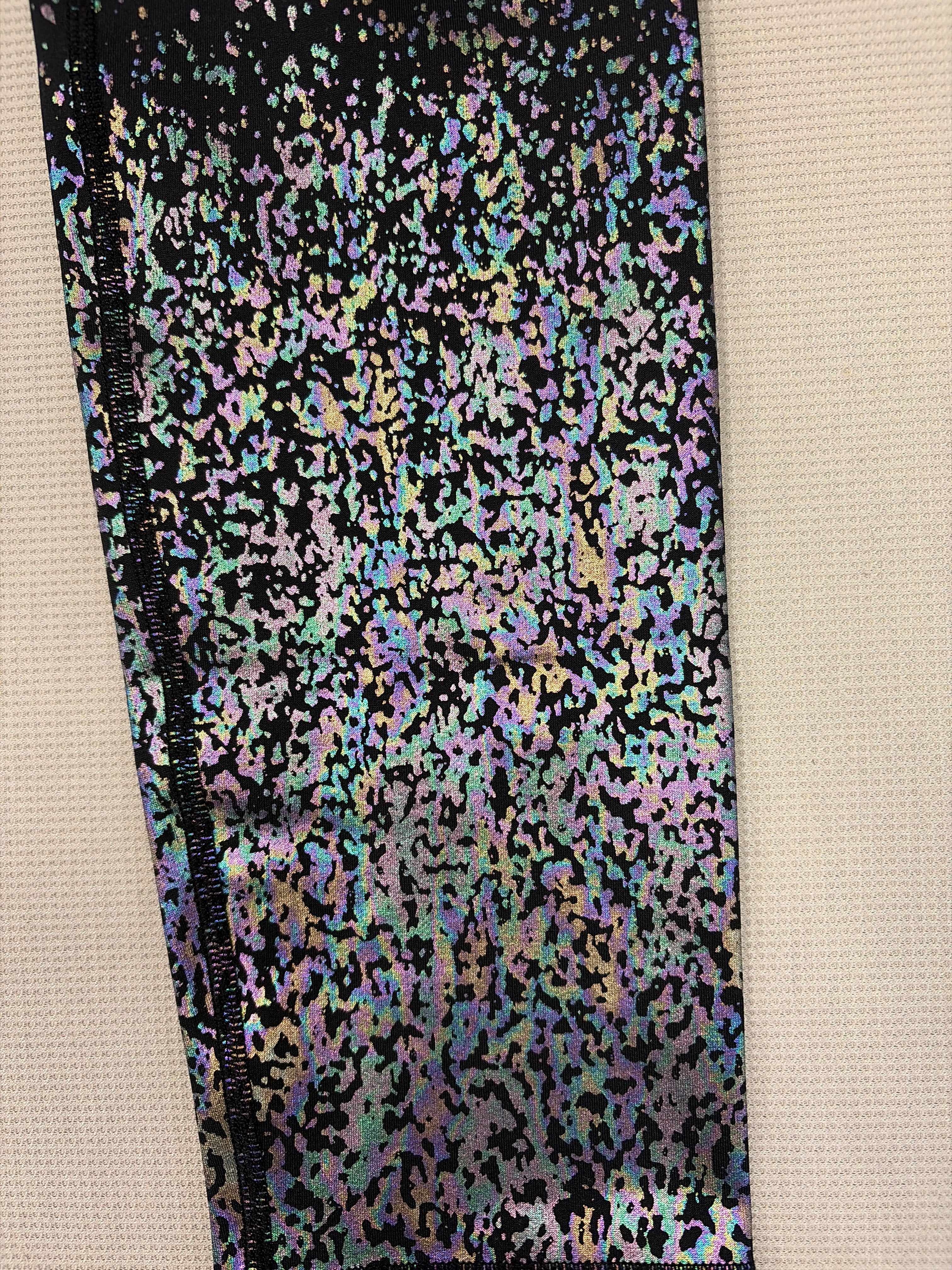 ZYIA Active Black Brilliant Ombre Reflective Mirage Light n Tight Leggings Size 6-8 - New