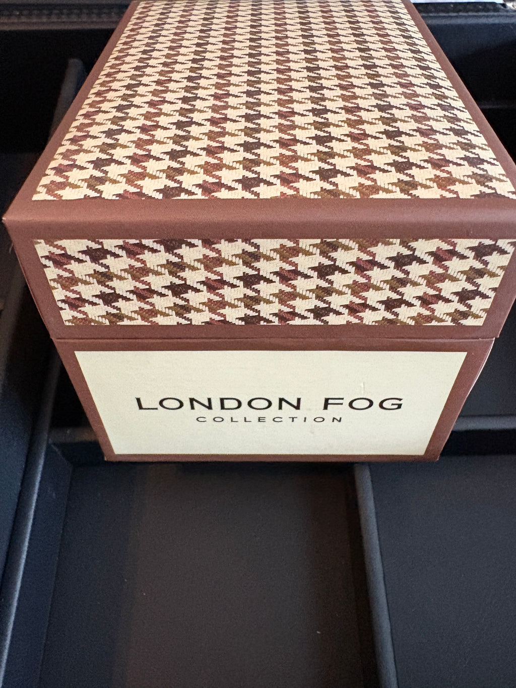 London Fog Collection LF031YG Women Silver Mesh Strap White Dial Watch New Box