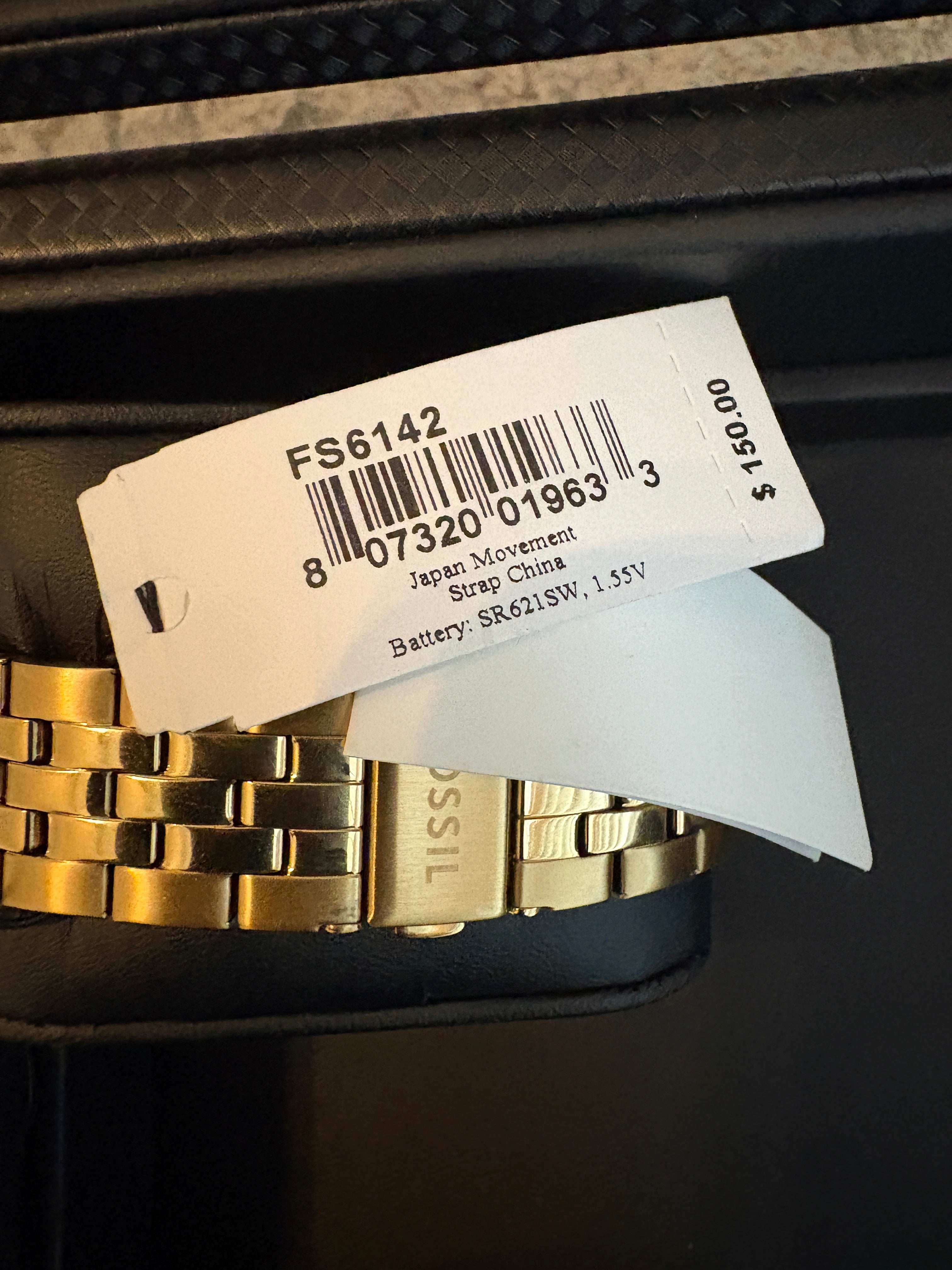 Fossil Campbell FS6142 Mens Green Sunray Dial Gold Tone Day Date Watch NWT