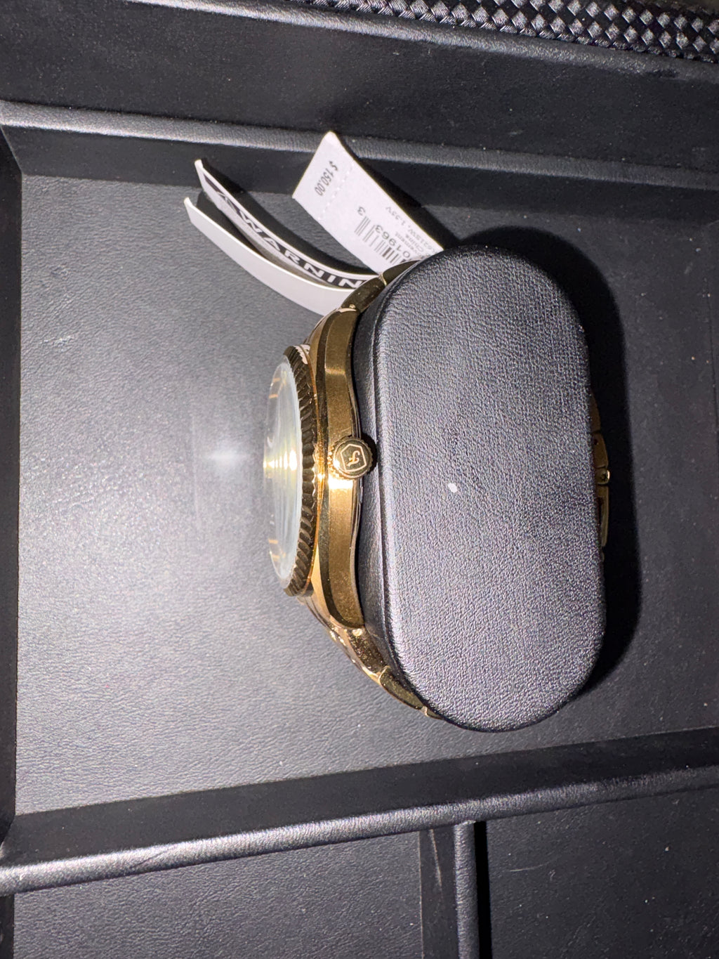 Fossil Campbell FS6142 Mens Green Sunray Dial Gold Tone Day Date Watch NWT