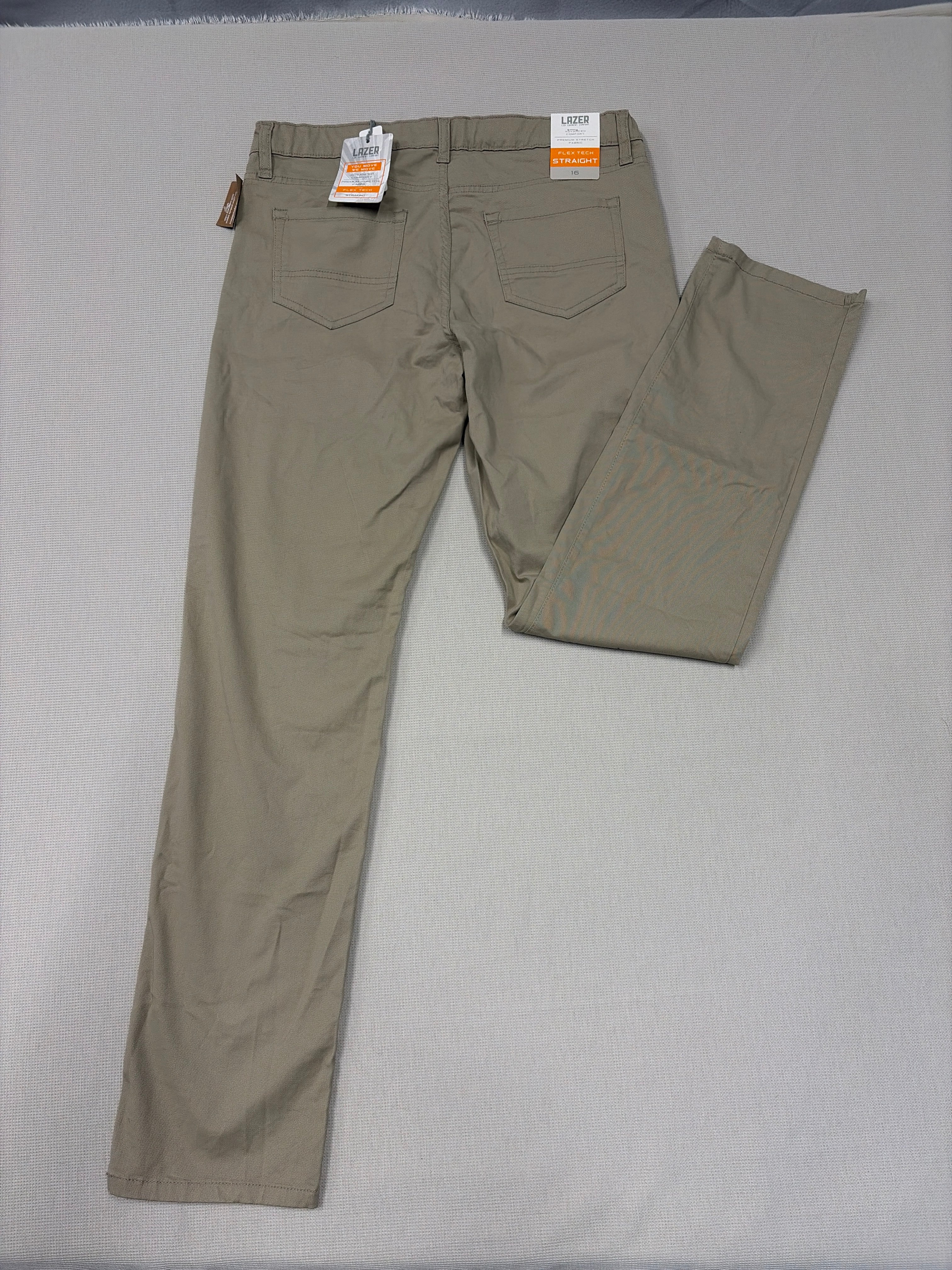 Lazer "Flex Tech Straight" 5-Pocket Stretch Pants Size 16