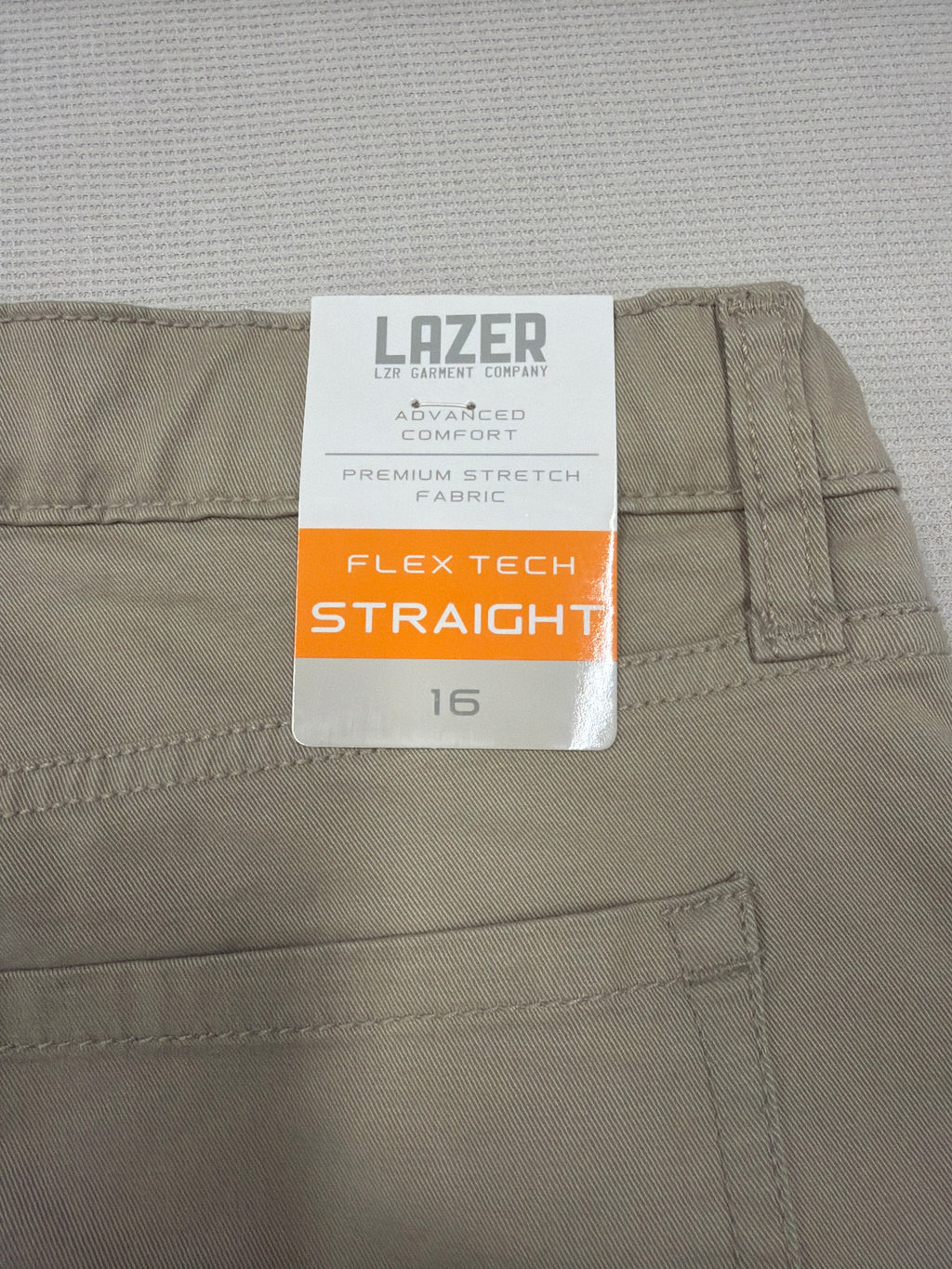 Lazer "Flex Tech Straight" 5-Pocket Stretch Pants Size 16