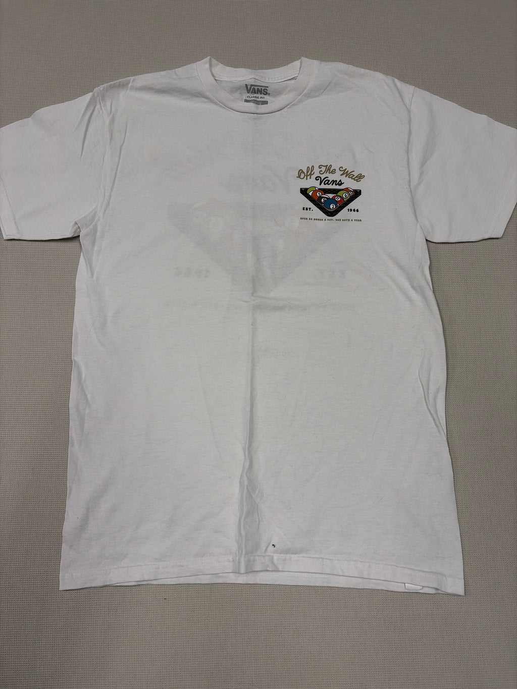 Vans Off The Wall Pool Table Graphic Tee - Size M