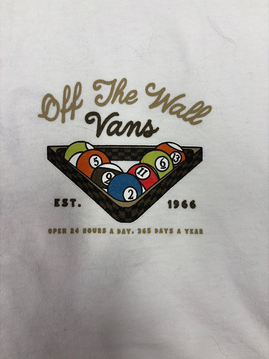 Vans Off The Wall Pool Table Graphic Tee - Size M