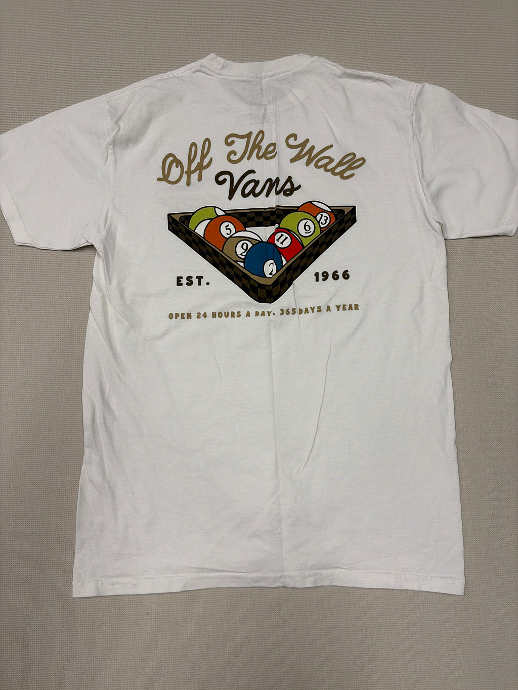 Vans Off The Wall Pool Table Graphic Tee - Size M