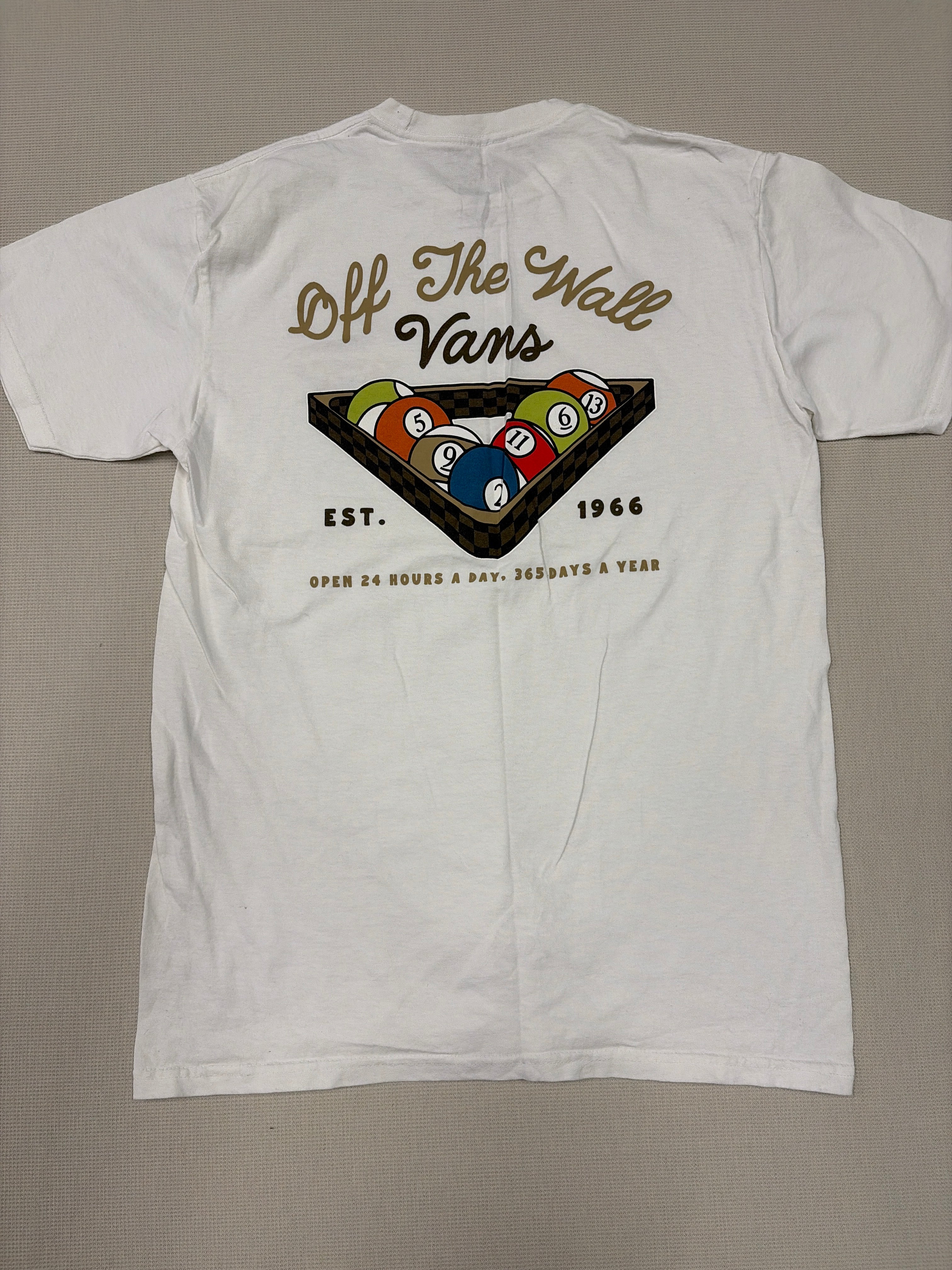 Vans Off The Wall Pool Table Graphic Tee - Size M