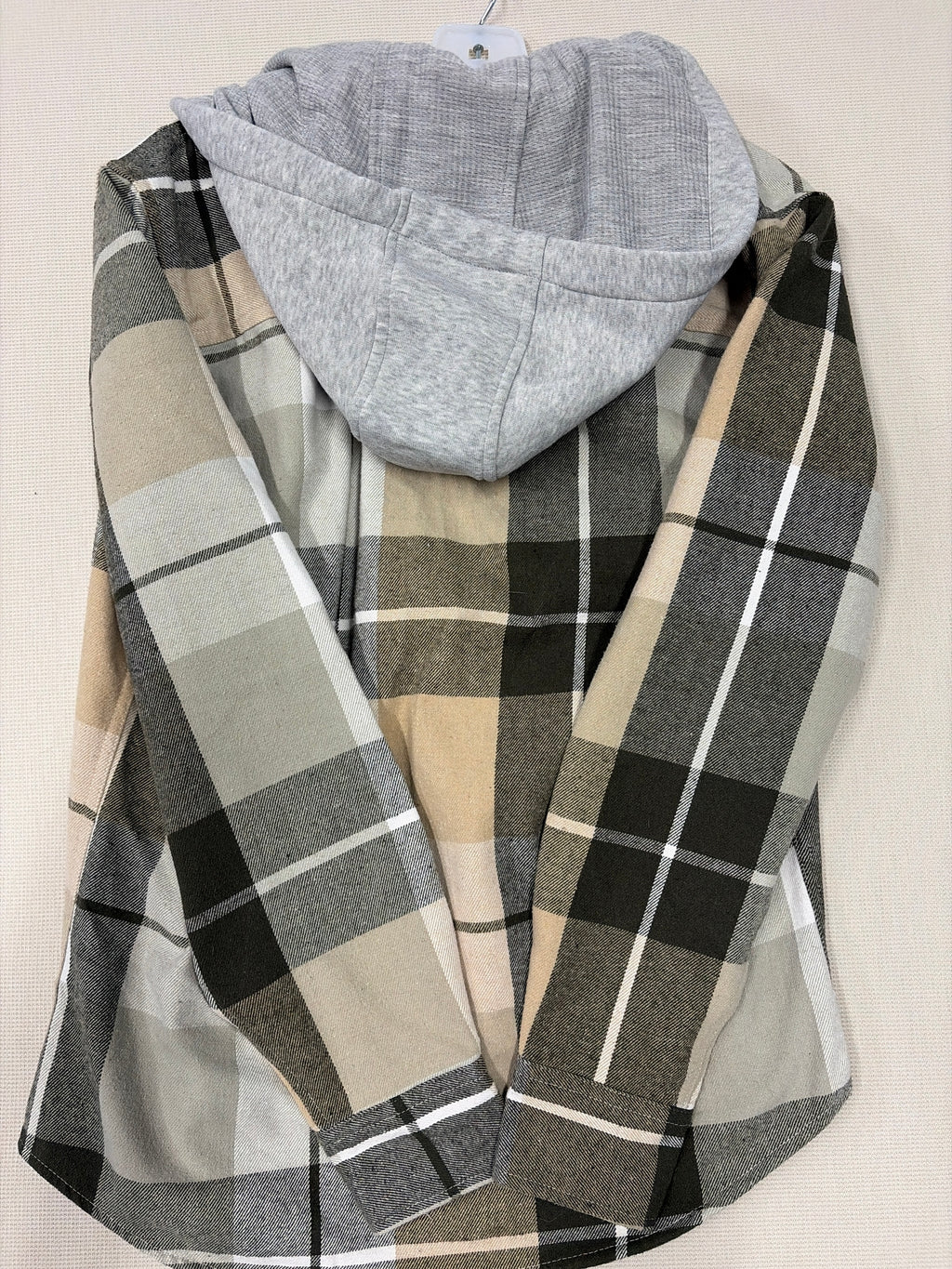 Free Planet Plaid Flannel Hooded Shirt Jacket - Size S - New
