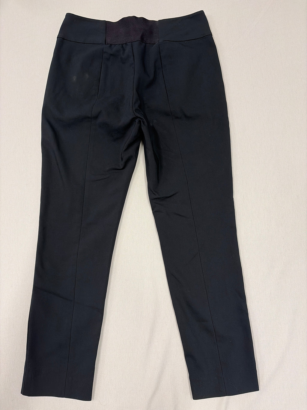 CAbi Black Straight Leg Trousers Size 8 Button Closure